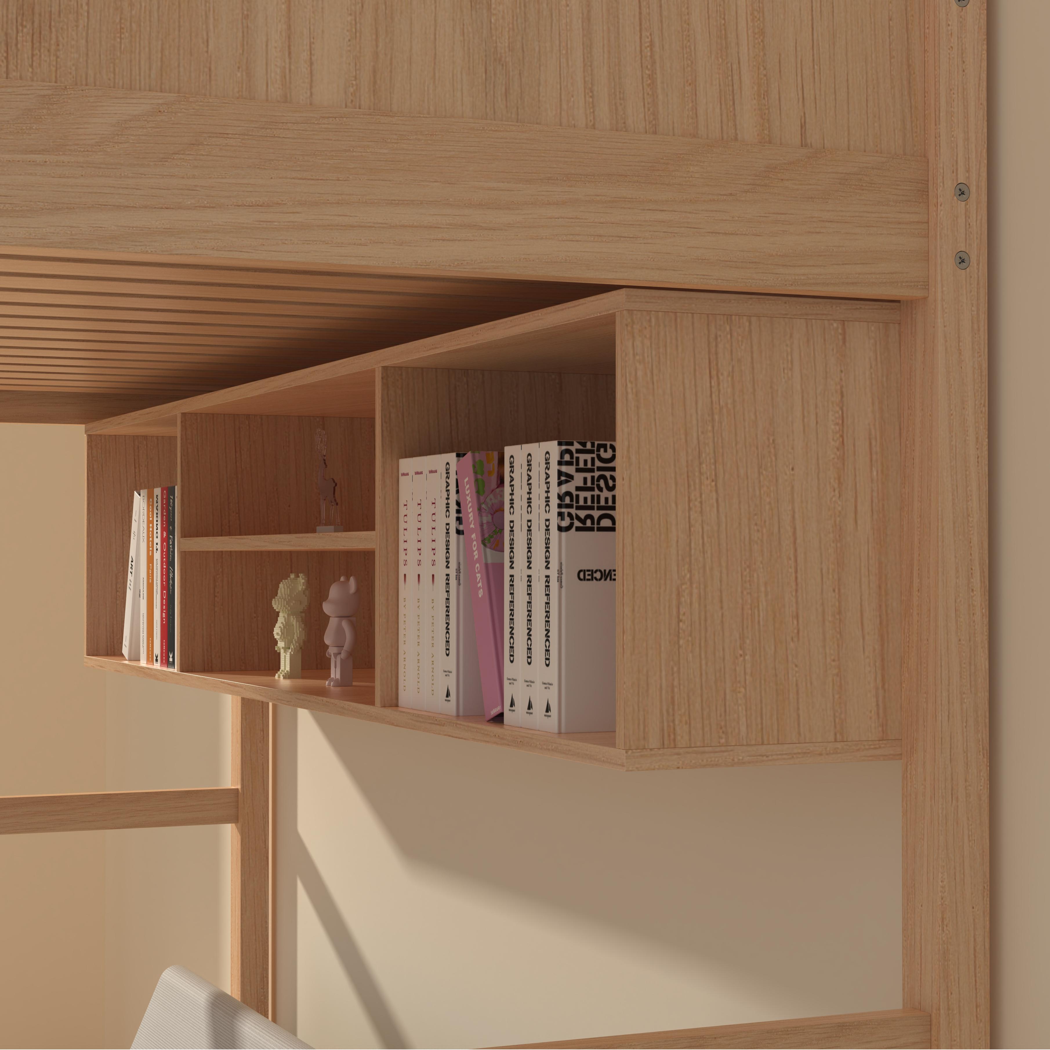 High Loft Bed with Sofa & Shelves | Multi-Functional Kids Bed