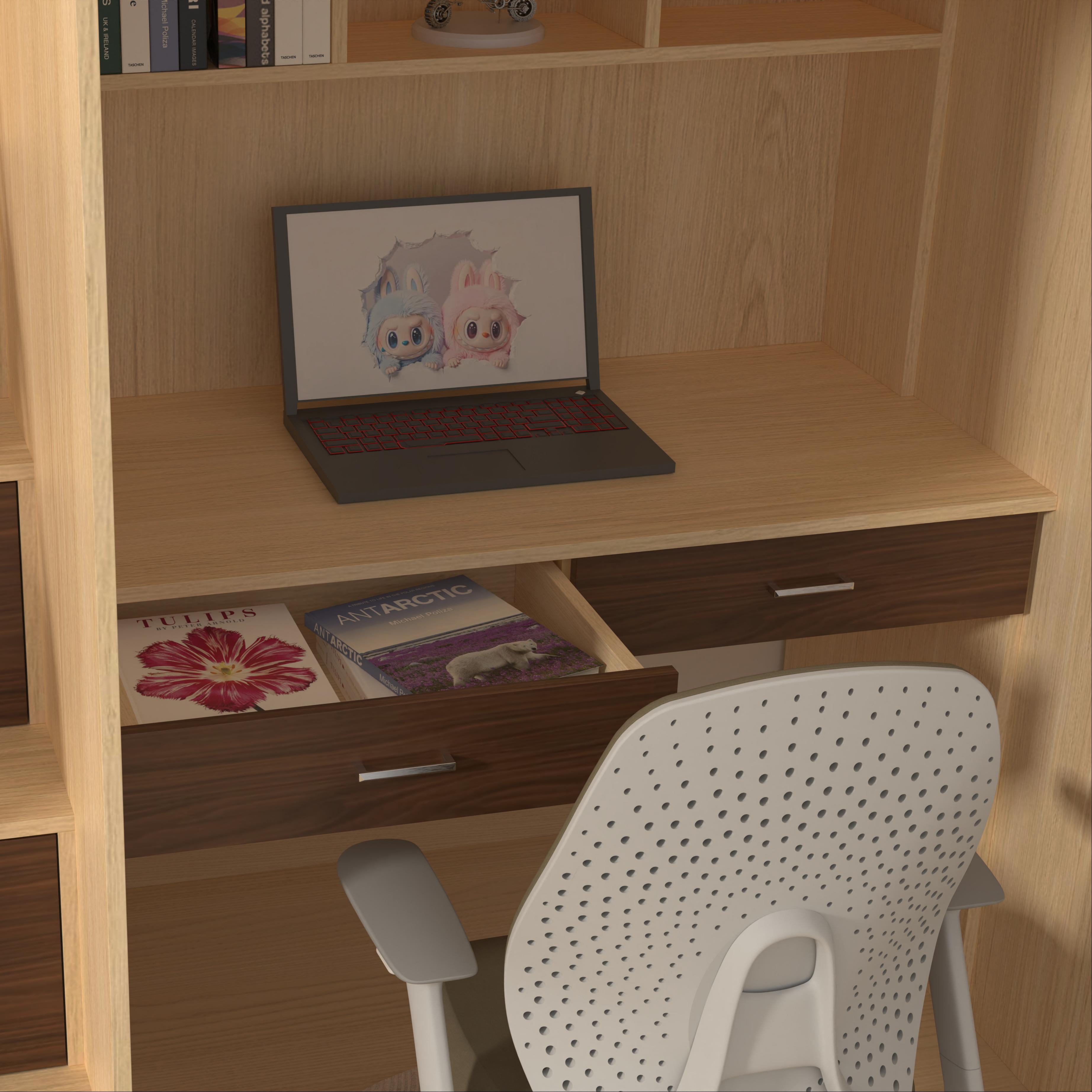 Loft Bed with Desk & Wardrobe | All-In-One Kids Study Bed