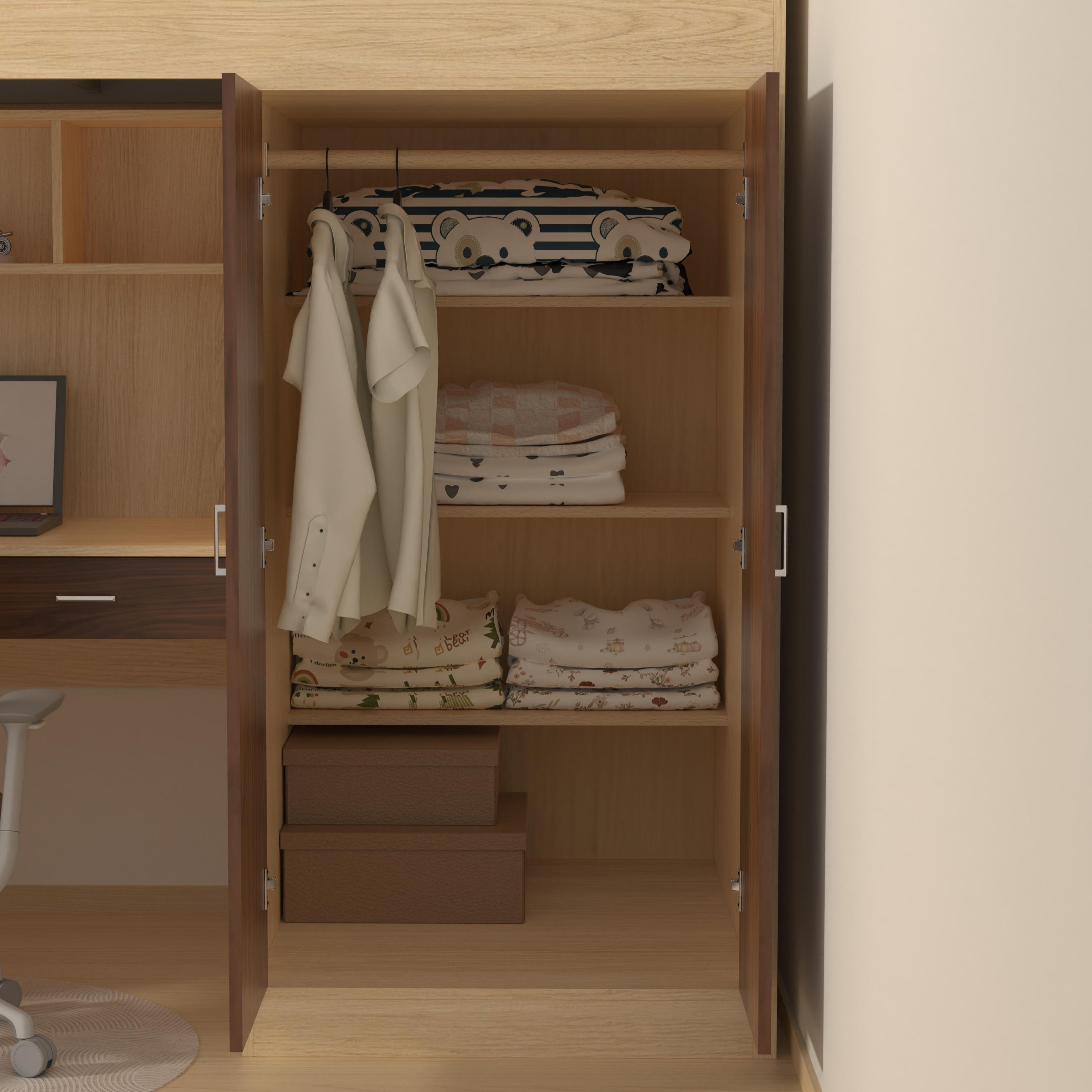 Loft Bed with Desk & Wardrobe | All-In-One Kids Study Bed