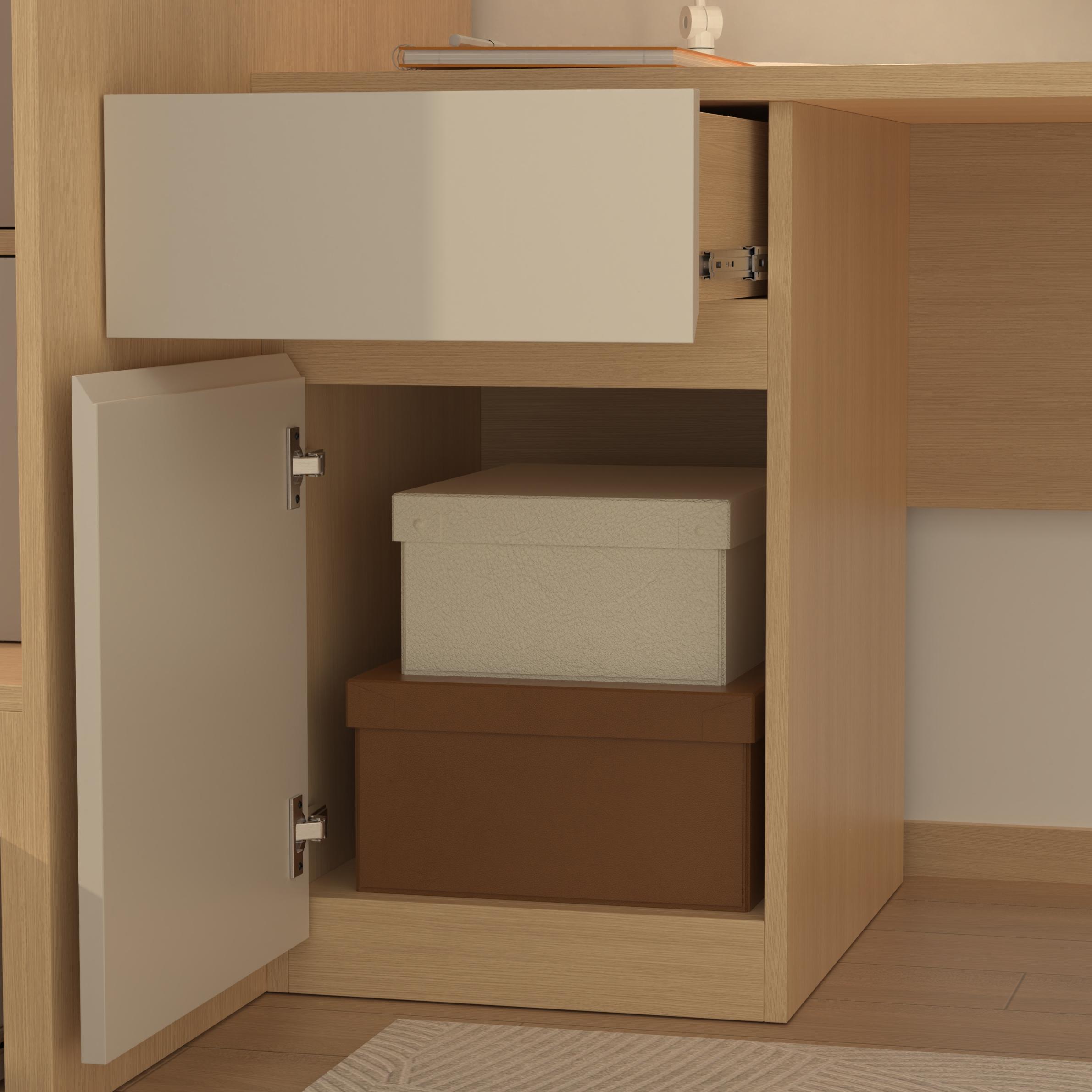 Wooden Kids Loft Bed | Corner Desk & Stair Drawers