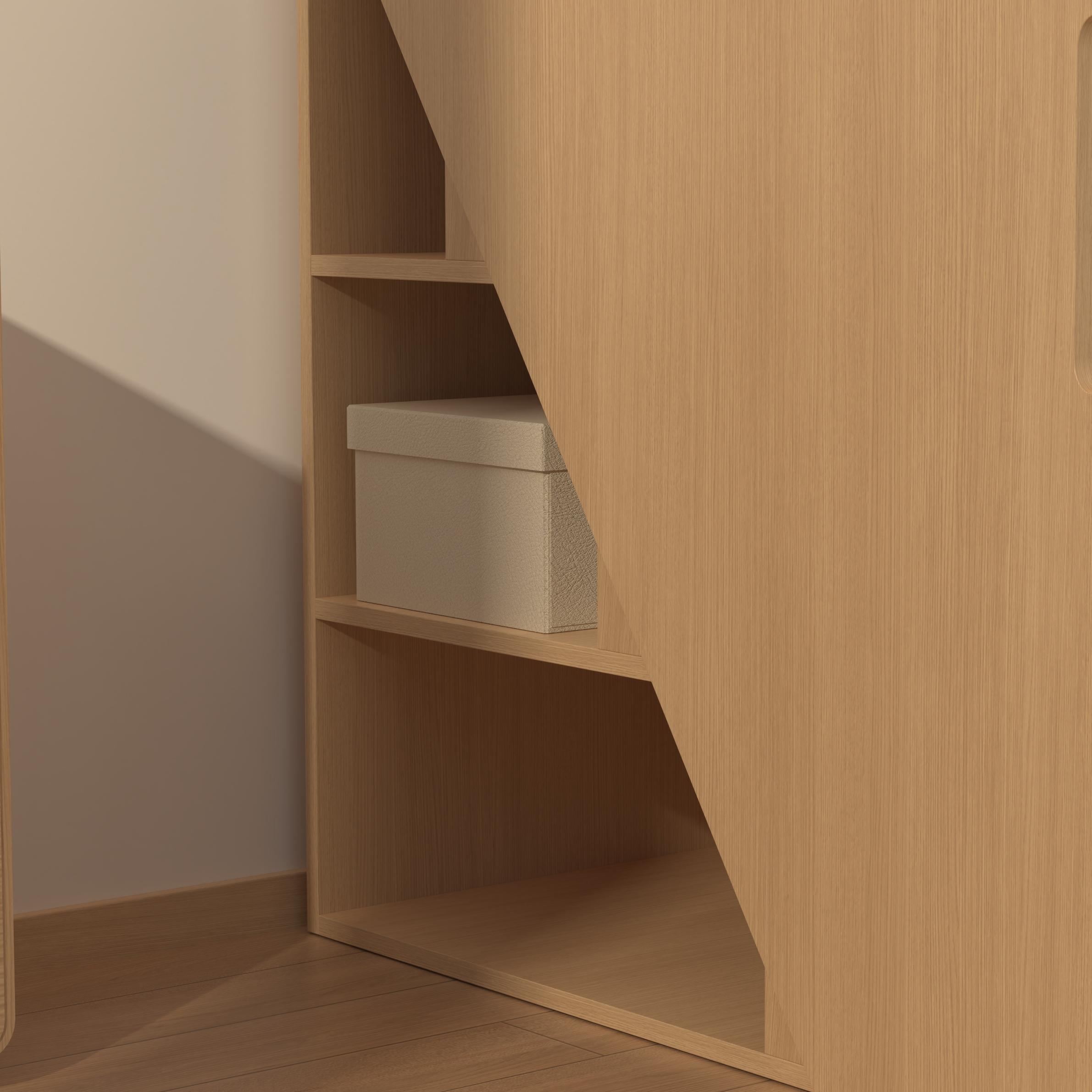 Wooden Kids Loft Bed | Corner Desk & Stair Drawers