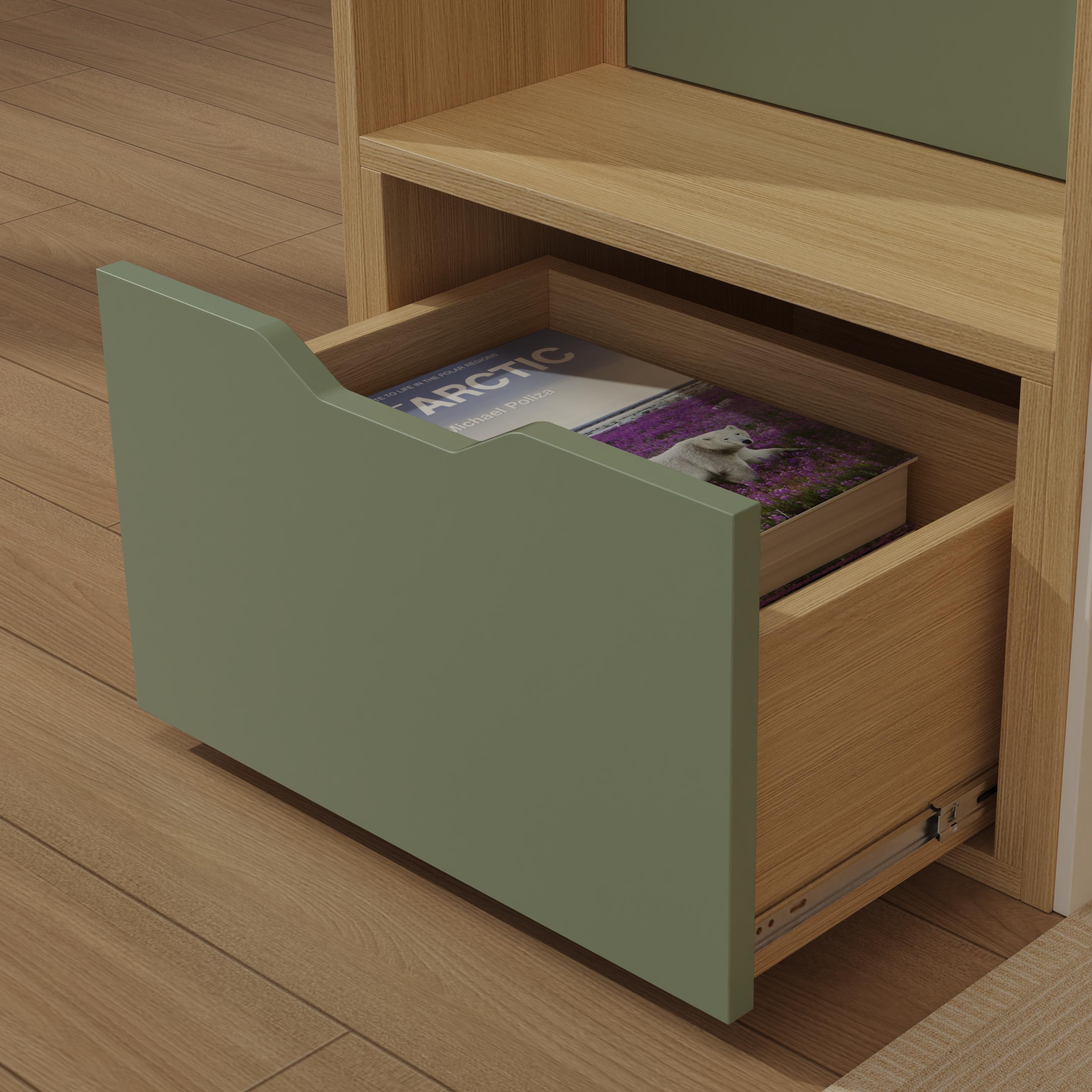 Loft Bed with Play Area & Display Cabinet | All-In-One Kids Bed