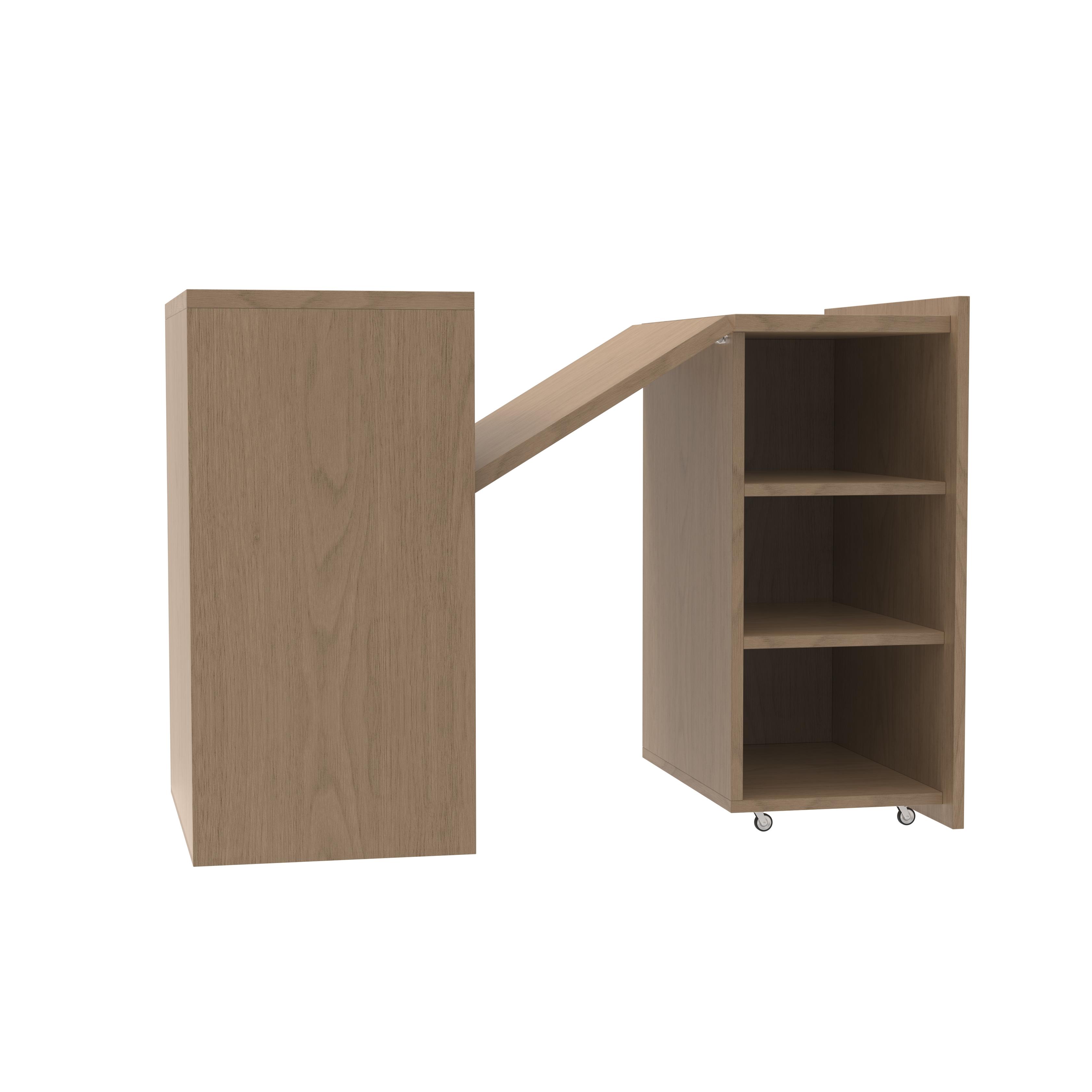 Mobile Desk with Pegboard & Storage | Rolling Home Office Desk