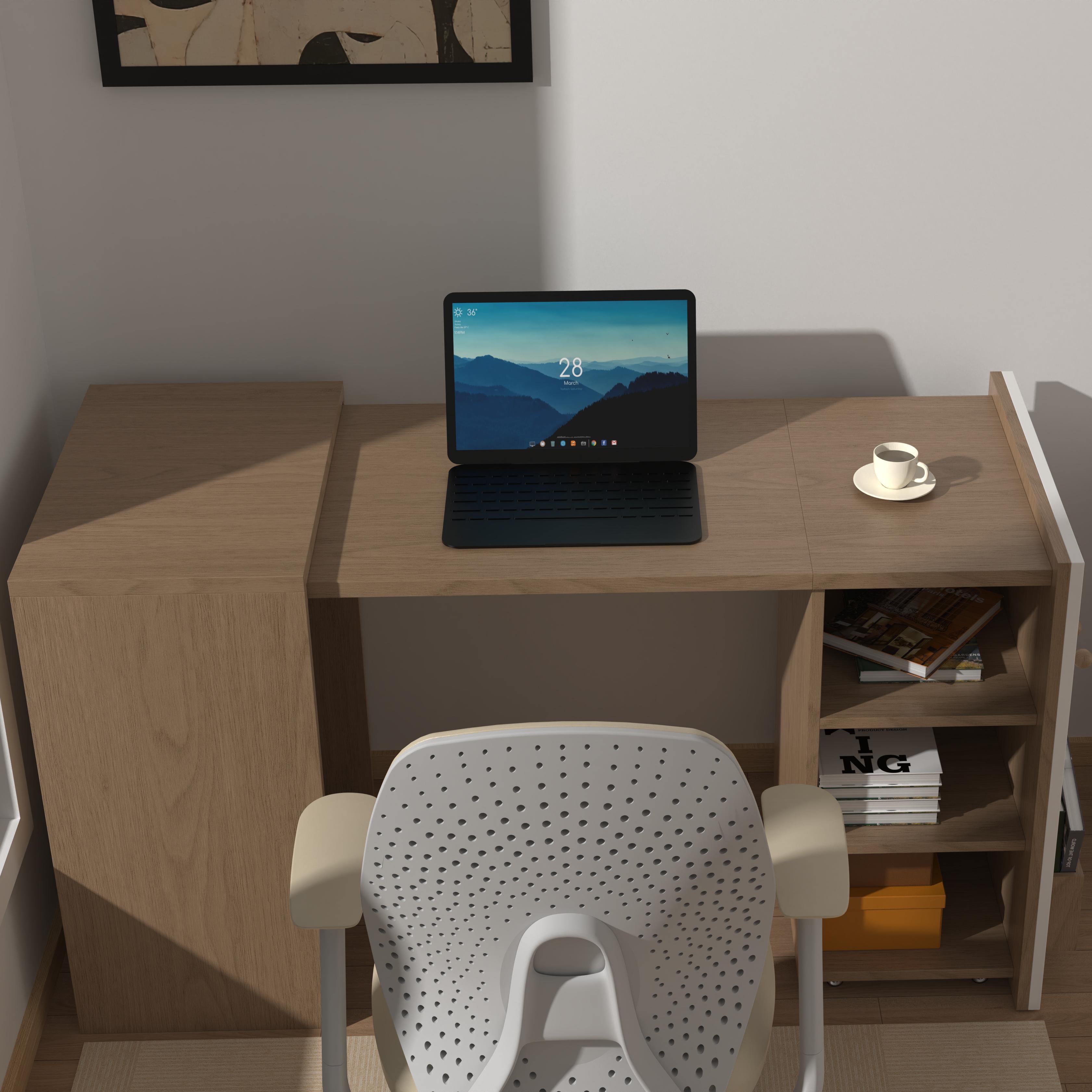 Mobile Desk with Pegboard & Storage | Rolling Home Office Desk