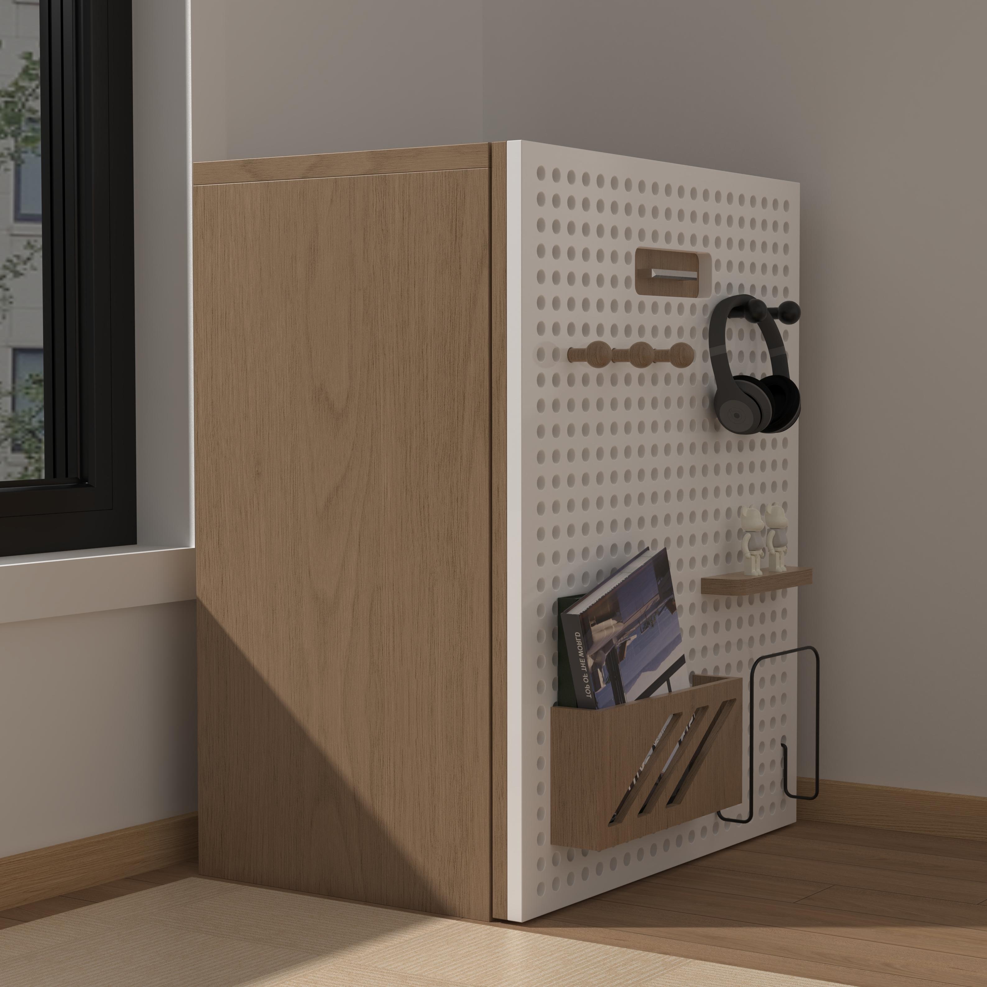 Mobile Desk with Pegboard & Storage | Rolling Home Office Desk