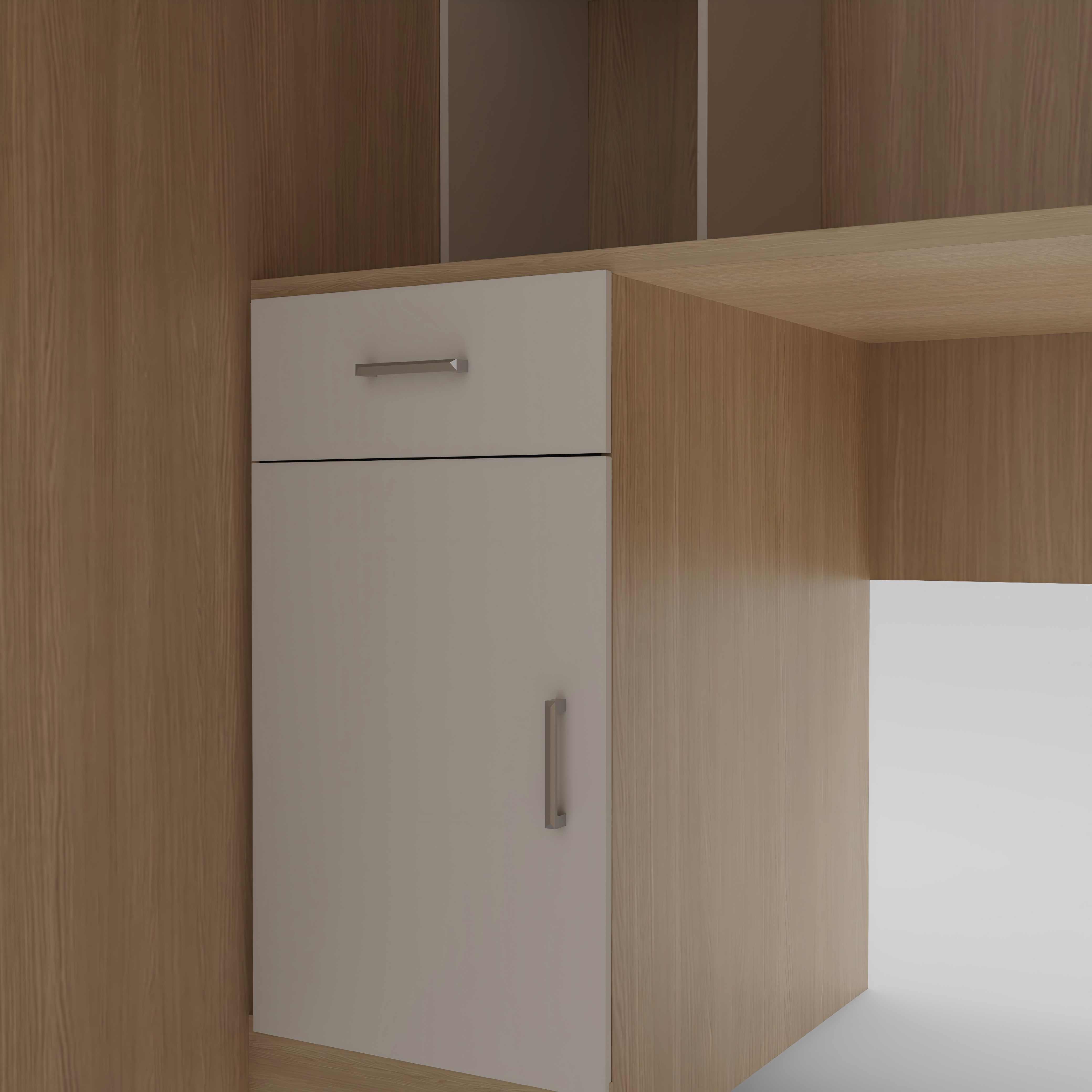 All-in-One Kids Bunk Bed with Desk Wardrobe & Storage Step