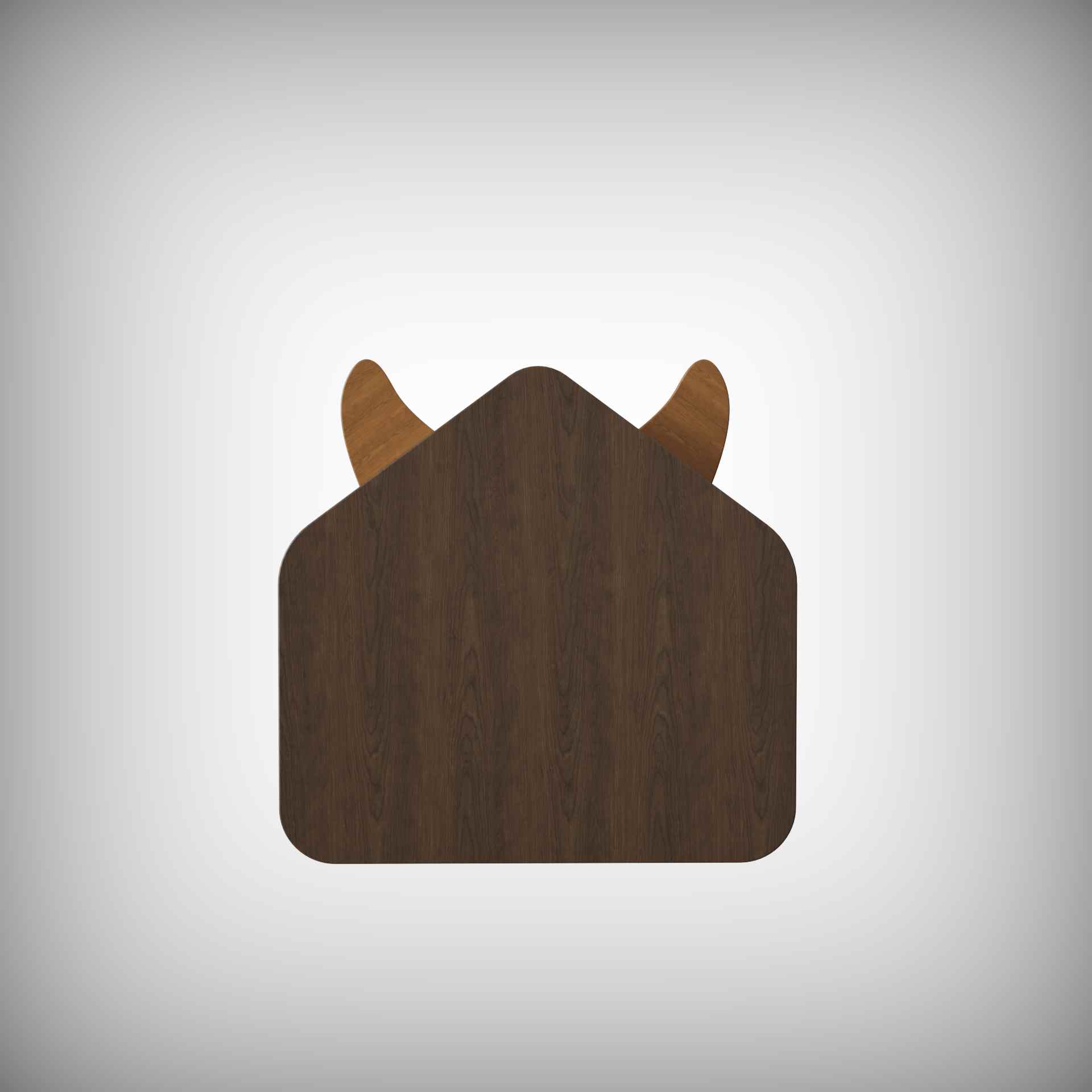 Modern Wooden Cat House with Ears | Cute Cat-Shaped Cat Bed