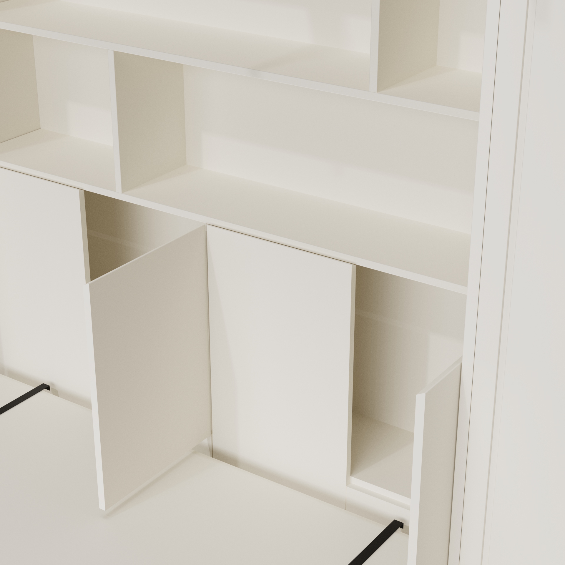 Murphy Bed with Storage Cabinet | Space-Saving Wall Bed with Wardrobe