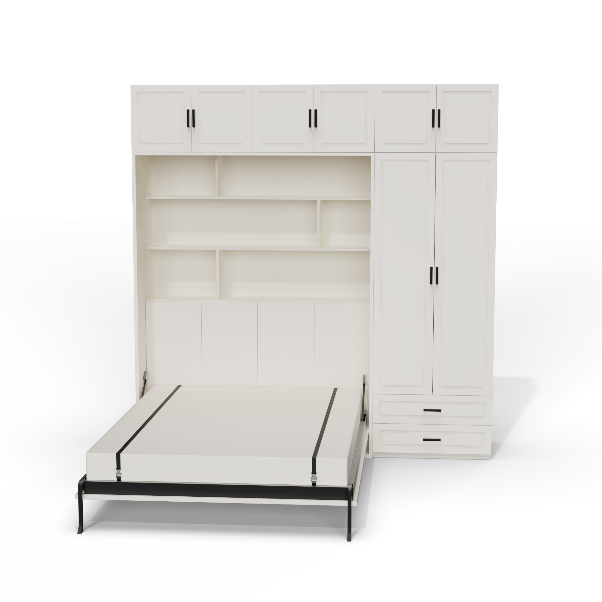 Murphy Bed with Storage Cabinet | Space-Saving Wall Bed with Wardrobe