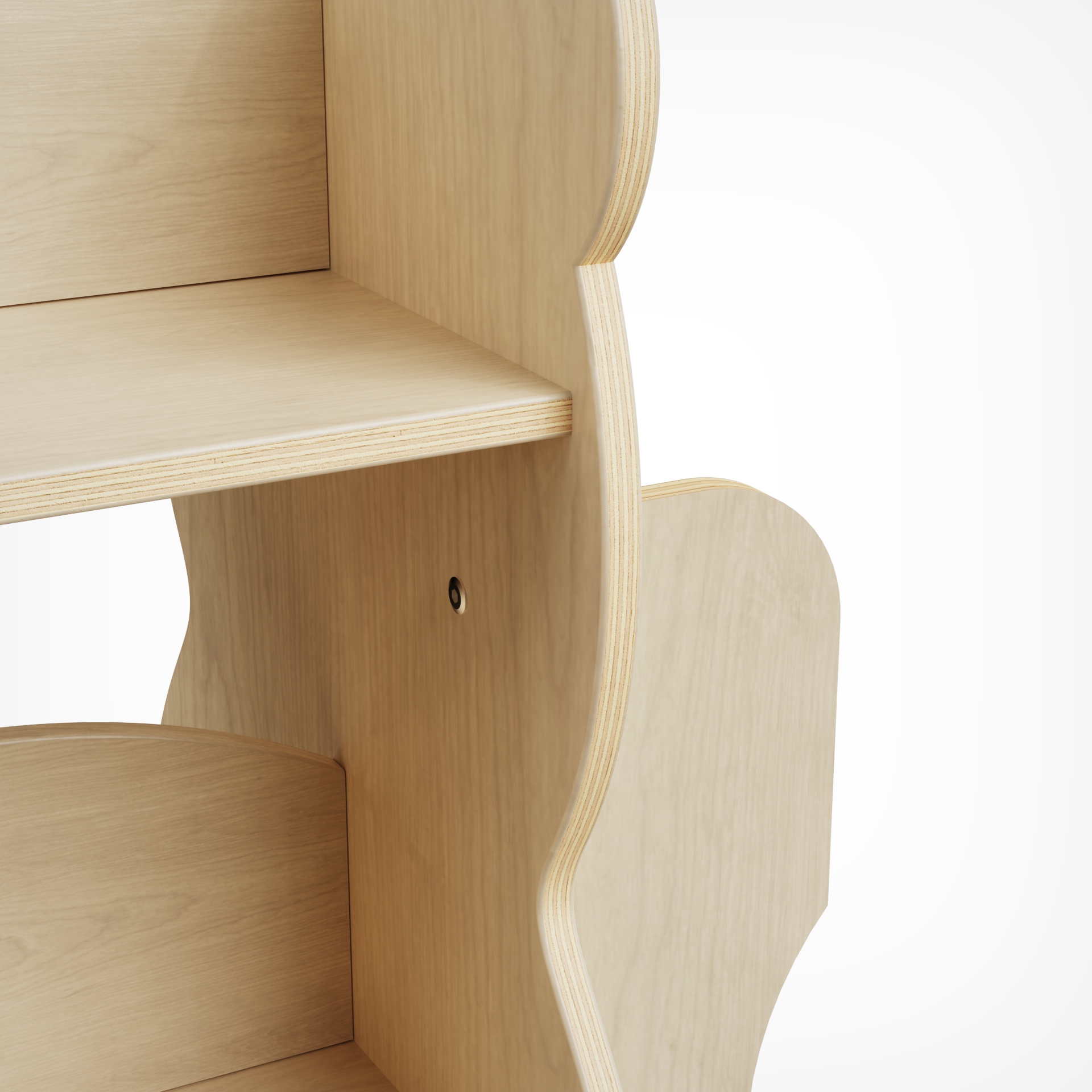 Cute Bear Rotating Kids Bookshelf | 360° Spinning Wooden Storage Rack