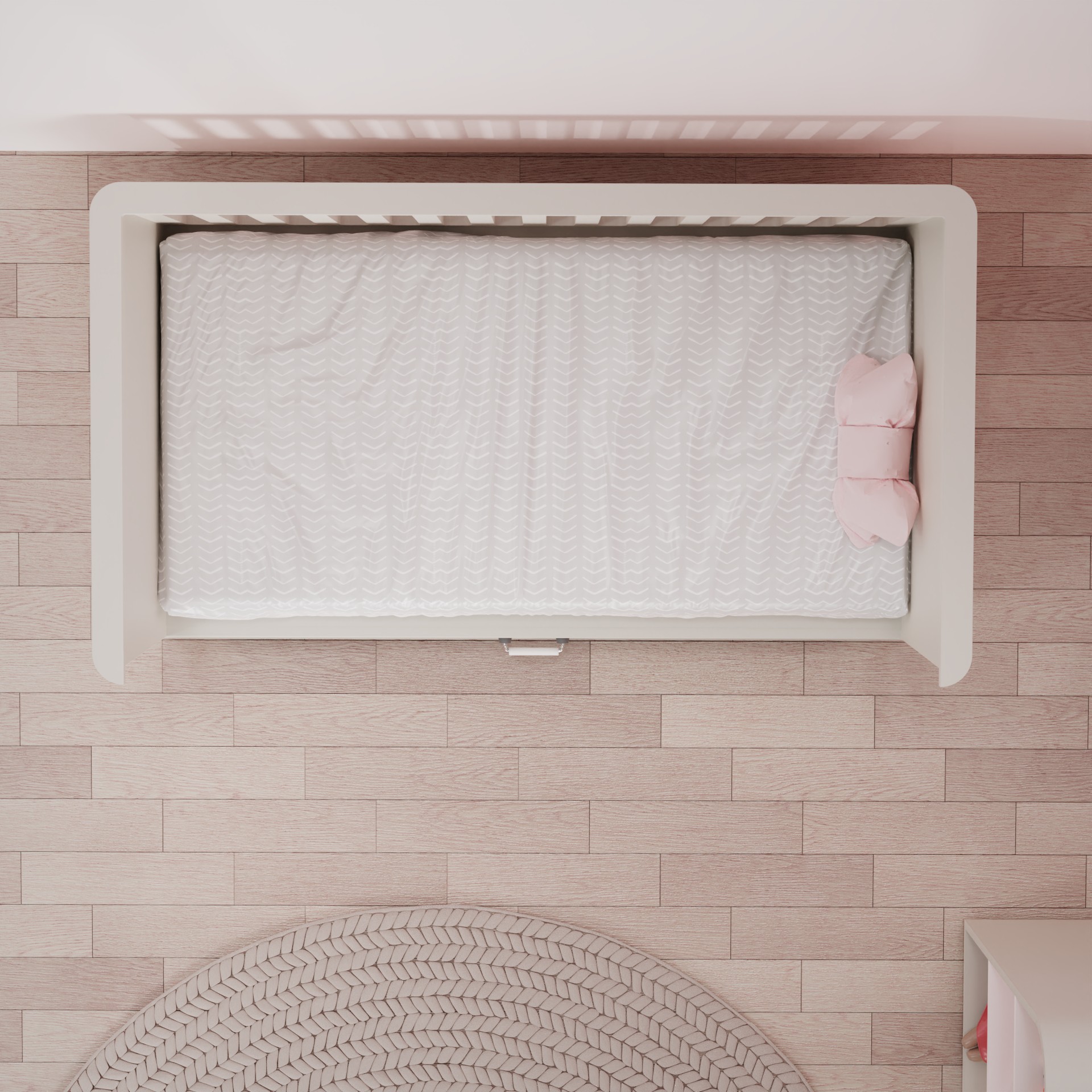 Elegant Baby Crib with Storage Drawer | Safe Nursery Bassinet for Newborns