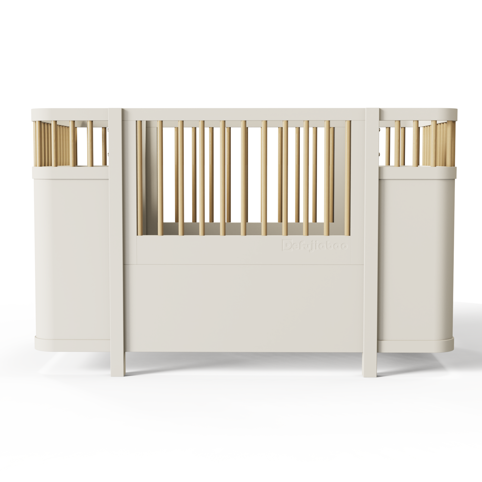 Modern Convertible Baby Crib | Safe Wooden Nursery Crib with Slats