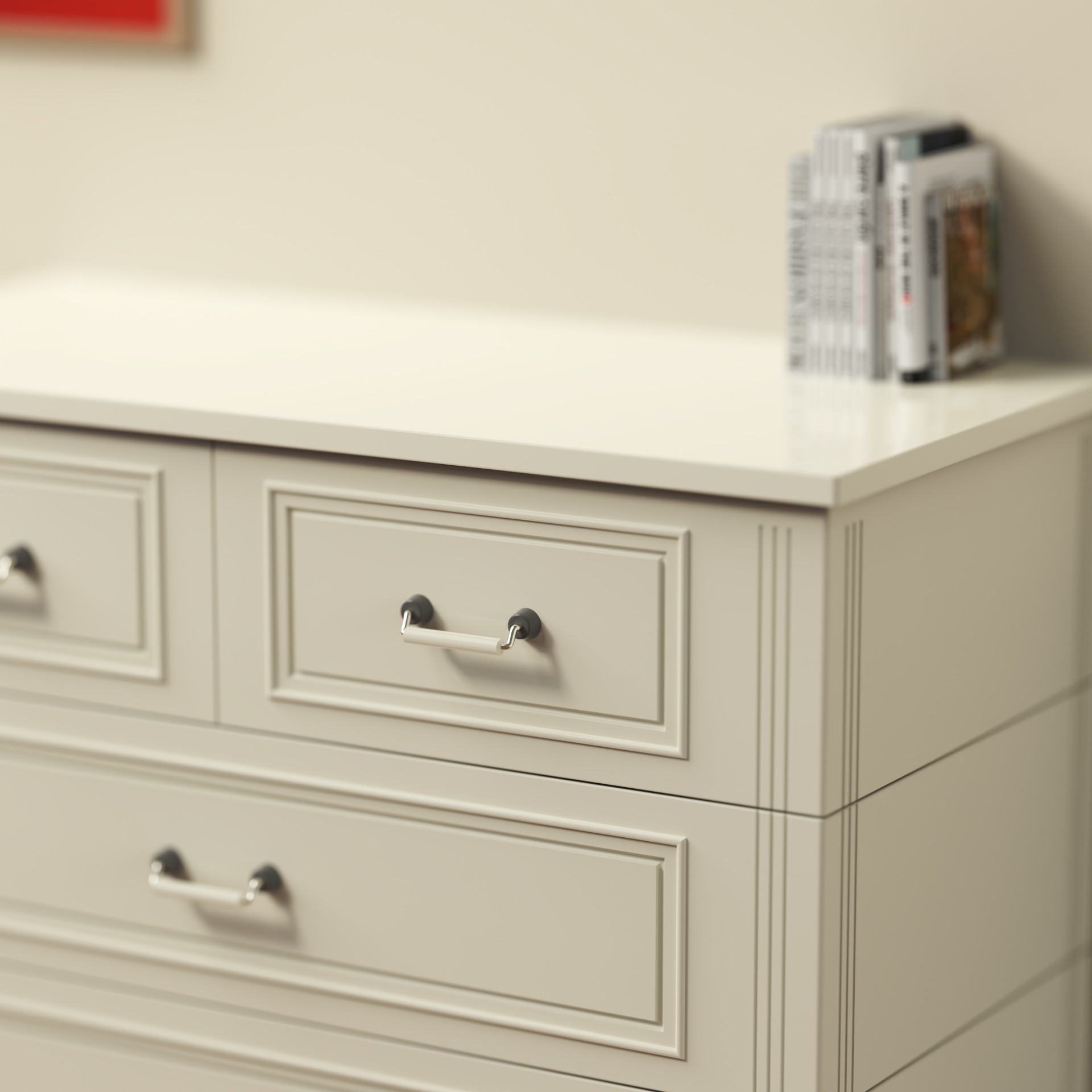 Elegant 4-Drawer Nursery Dresser | Classic White Kids Storage Chest