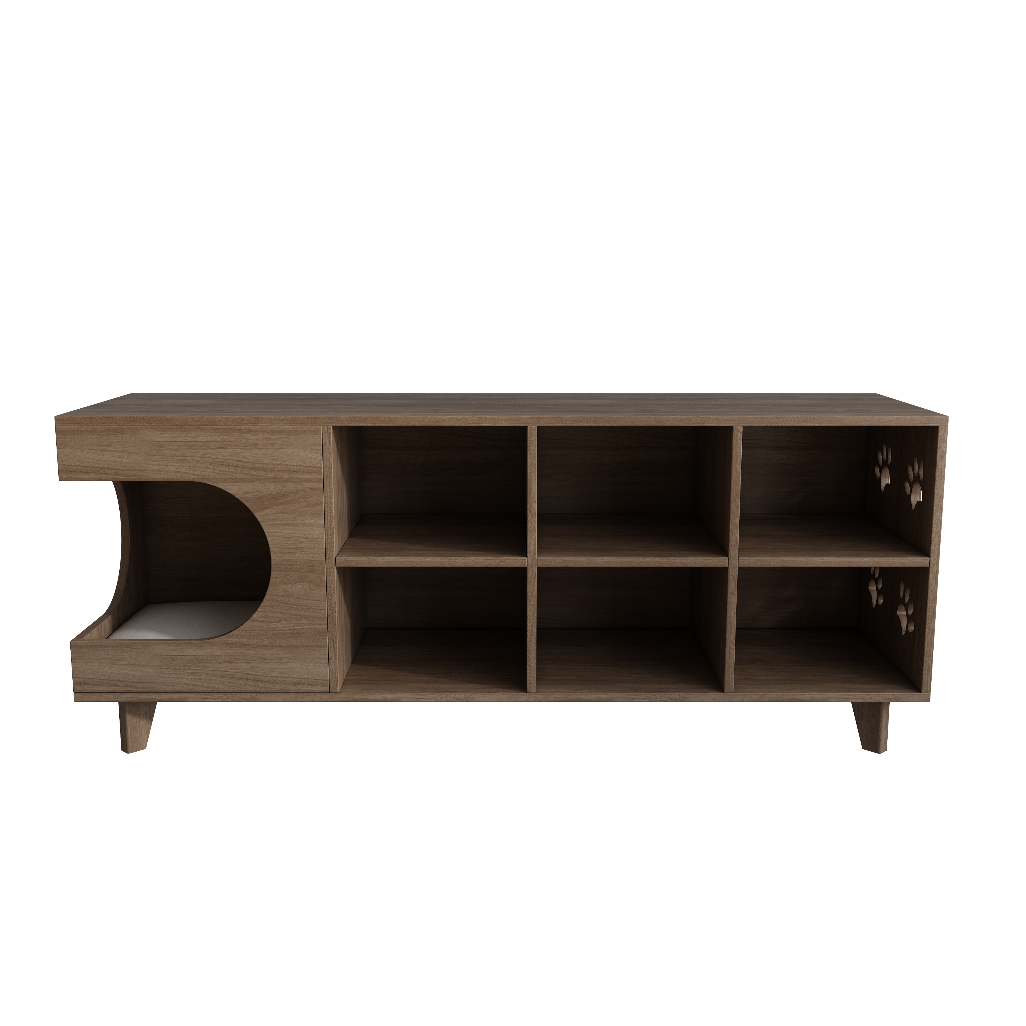 Multi-Functional Pet Wood Cabinet | Cat House Storage Console for Pets & Supplies