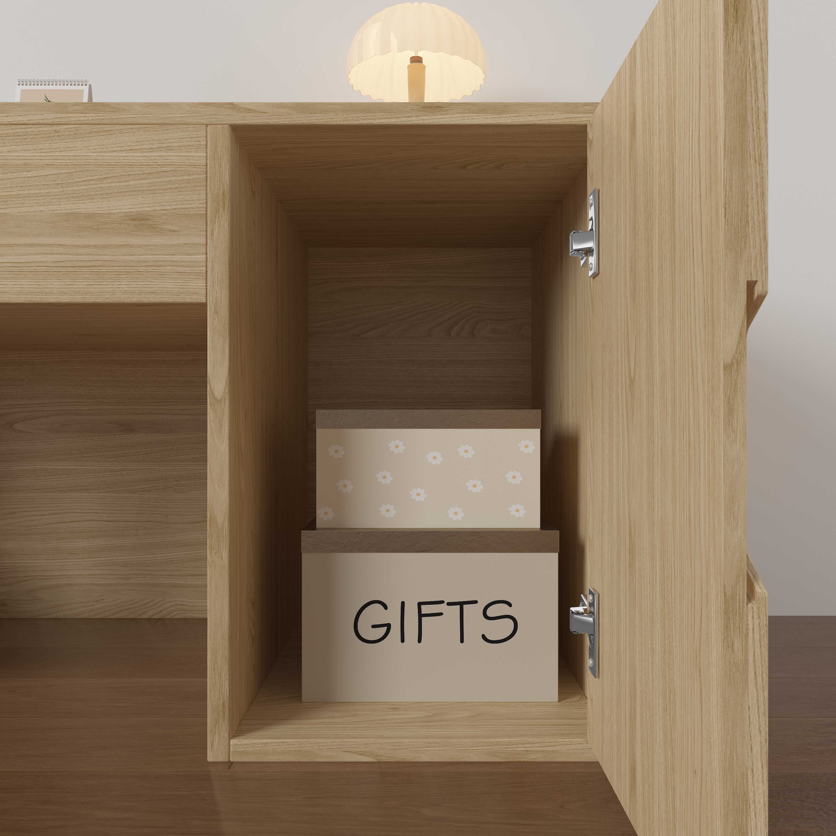 Modern Wooden Cat Litter Box Desk | 2-in-1 Cat House Desk with Hidden Litter Box