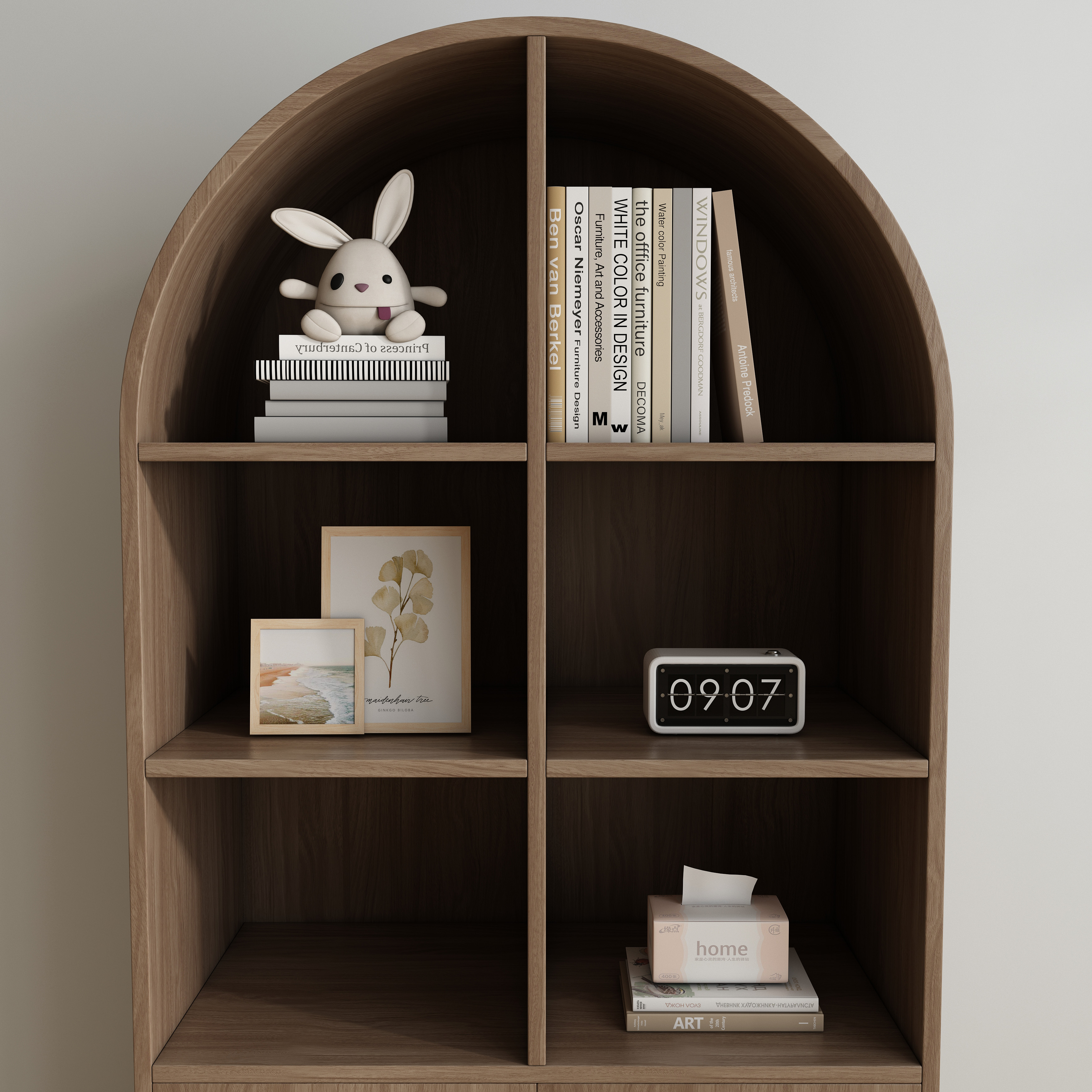 Wooden Double Cat House Bookshelf | 2-in-1 Cat Litter Box Enclosure with Storage