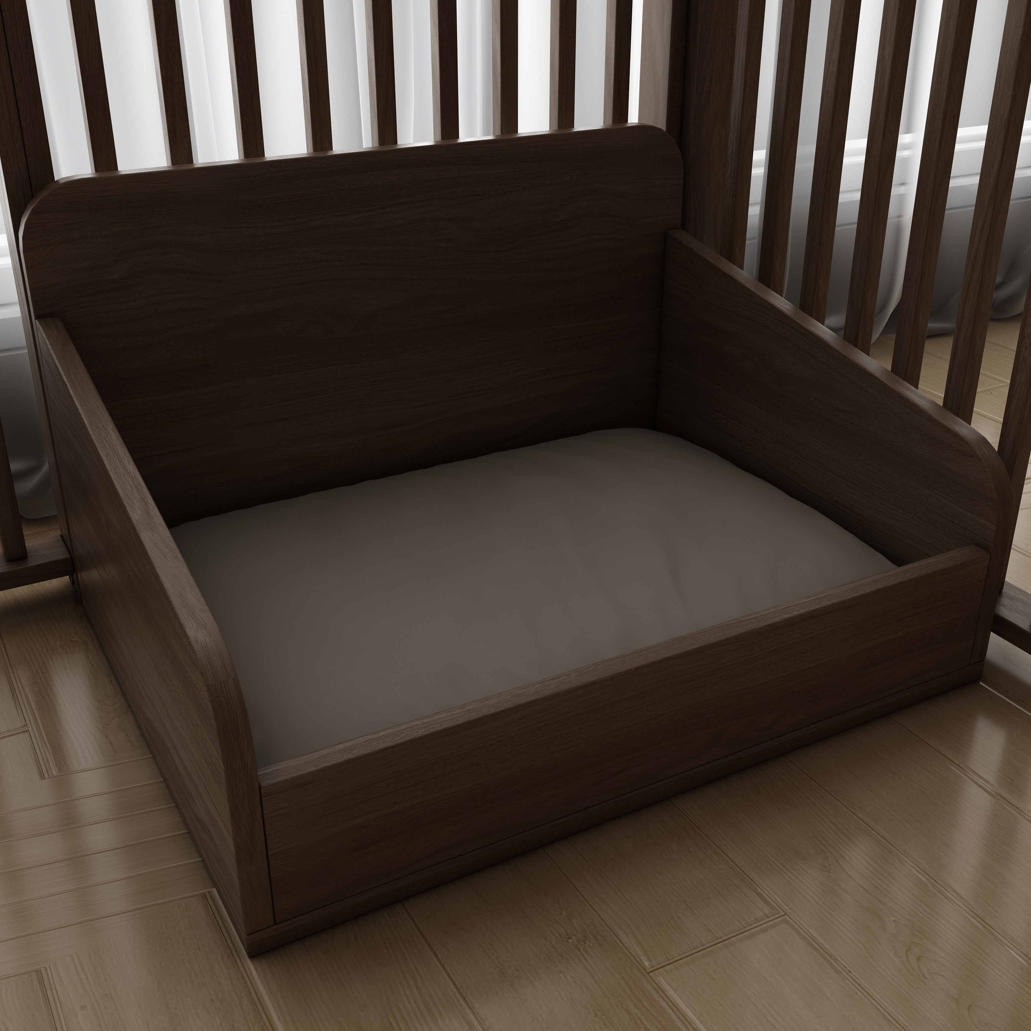 Wooden Pet Playpen with Door | 4-Panel Dog Playpen for Indoor Puppies & Cats