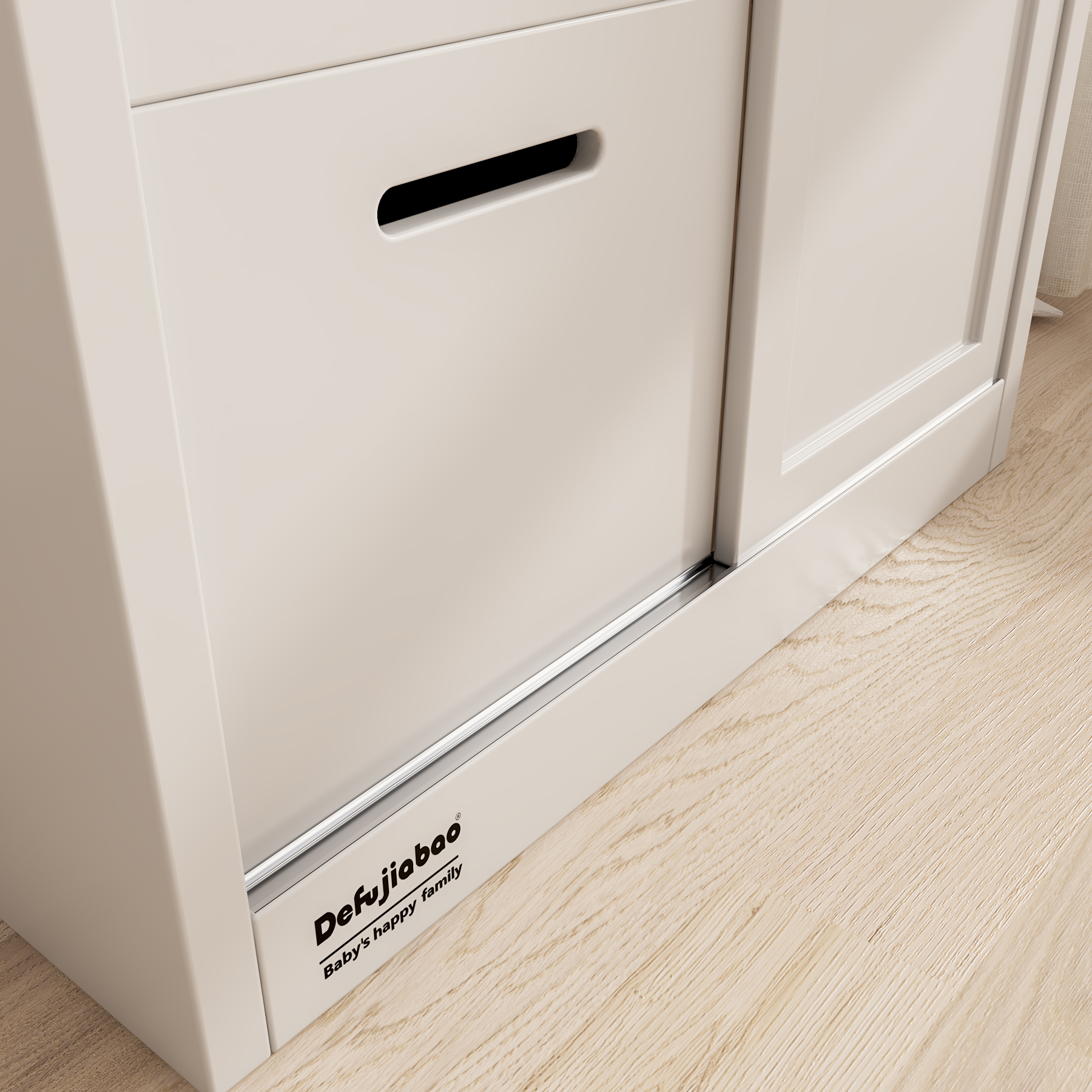 Two-Tone Kids Wardrobe | Open Shelf Closet with Drawers for Nursery Bedroom