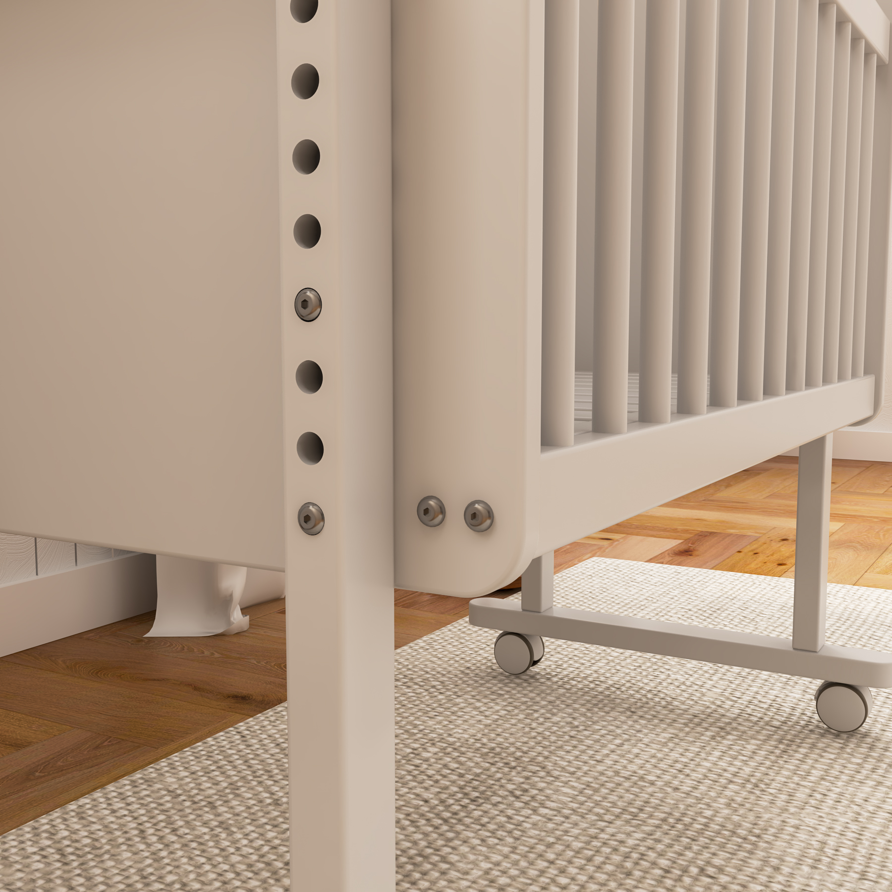 Cloud-Shaped Baby Bassinet | Adjustable Height Bedside Sleeper with Wheels