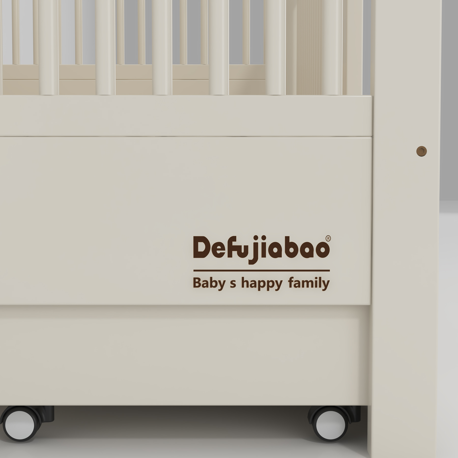 White Convertible Baby Crib with Drawer | 3-in-1 Toddler Bed with Storage