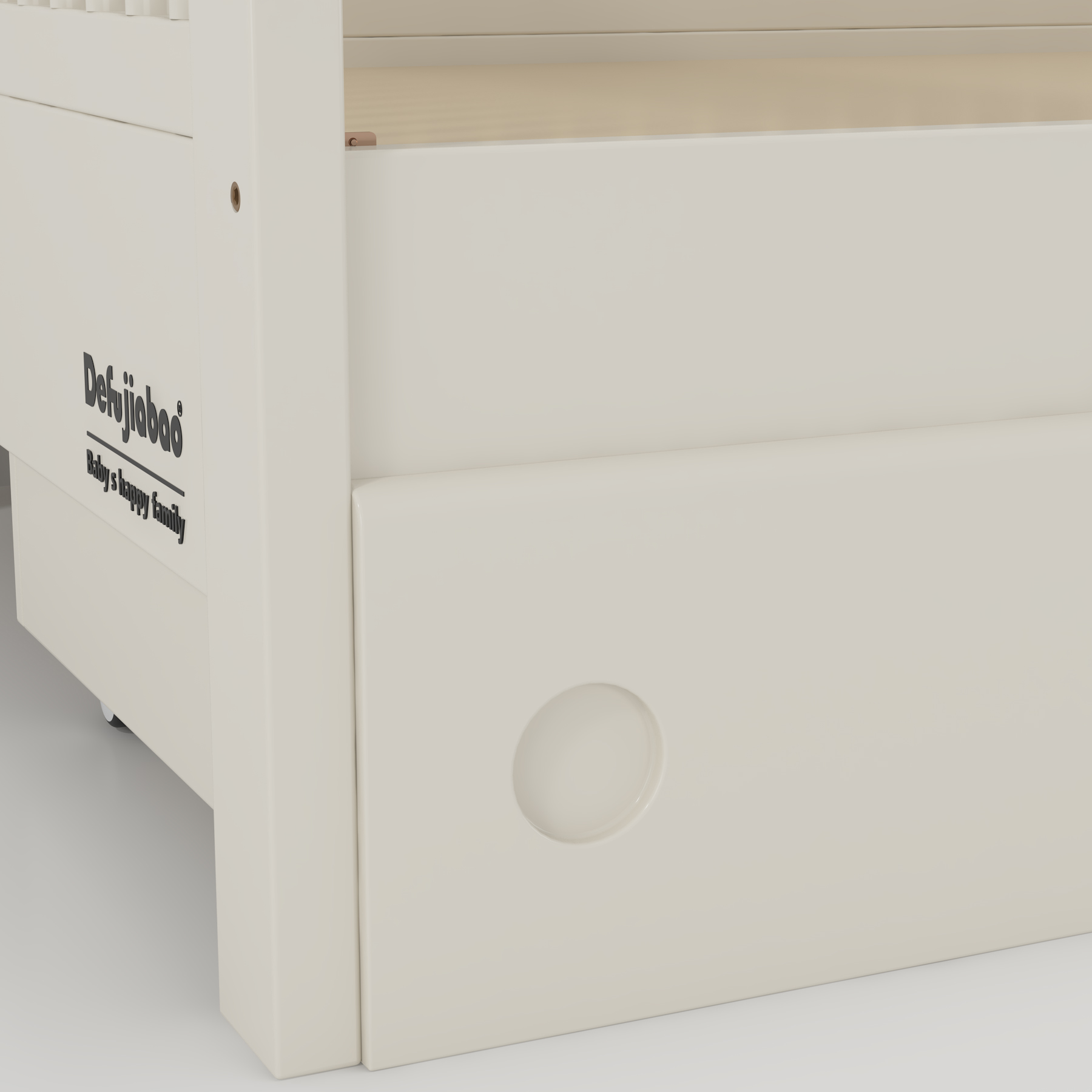 White Convertible Baby Crib with Drawer | 3-in-1 Toddler Bed with Storage