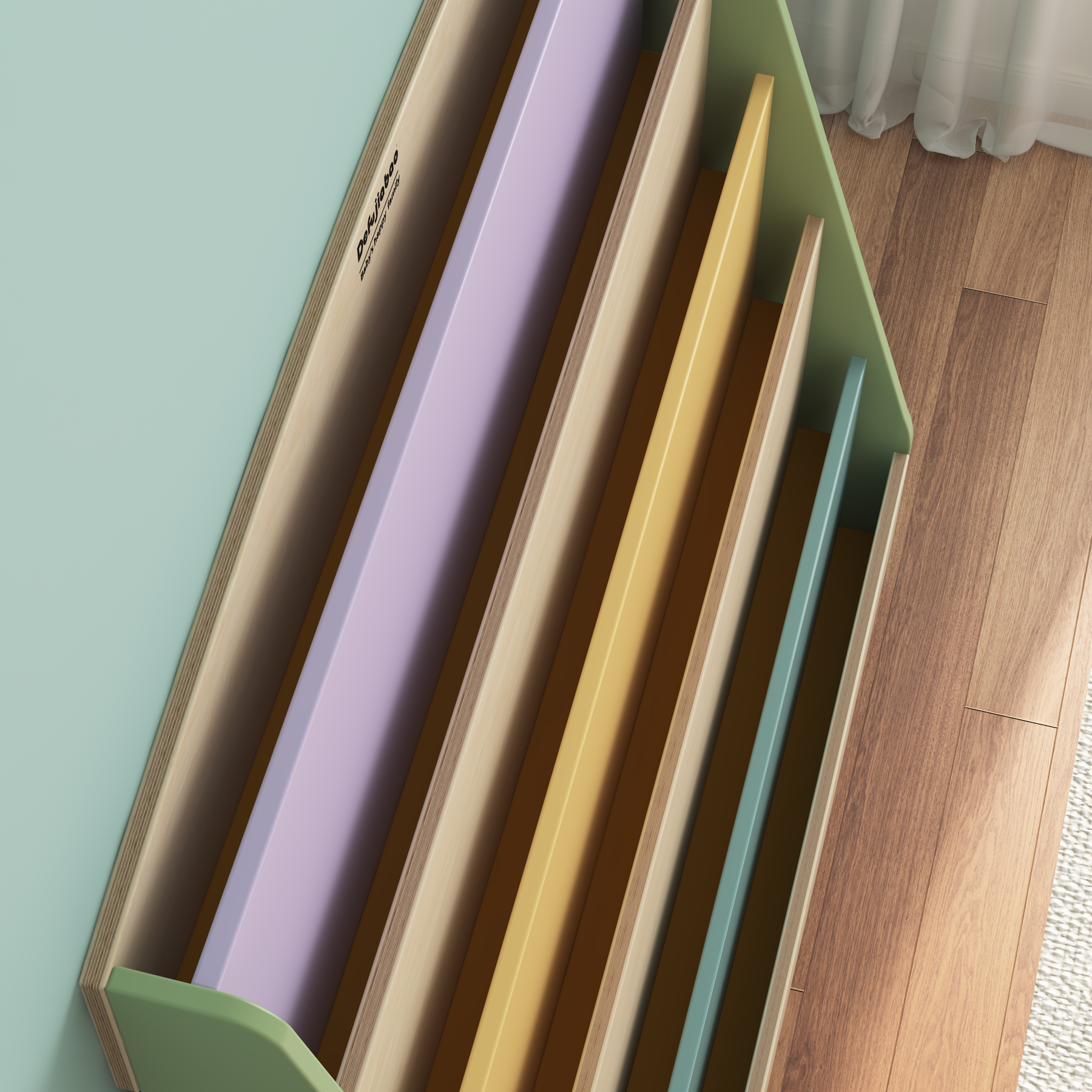 Kids Book Rack with Storage | Wooden Children’s Bookshelf for Playroom