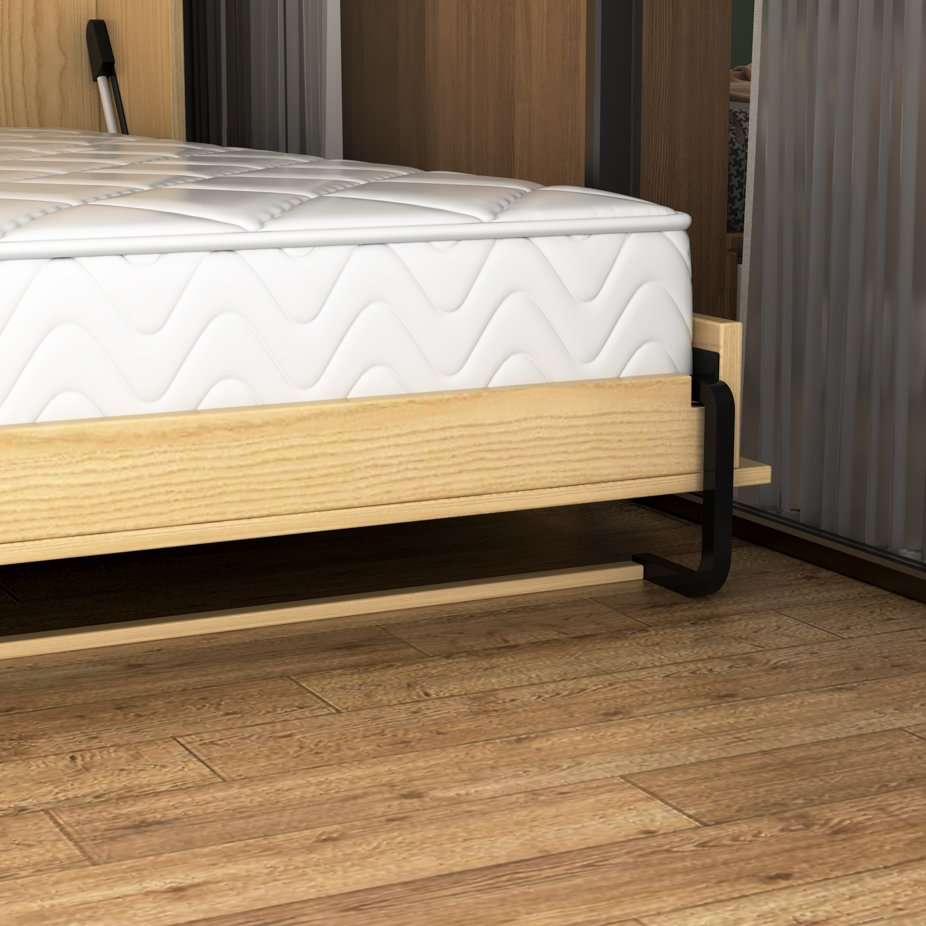 Queen Size Murphy Bed | Wooden Wall Bed with Space-Saving Design