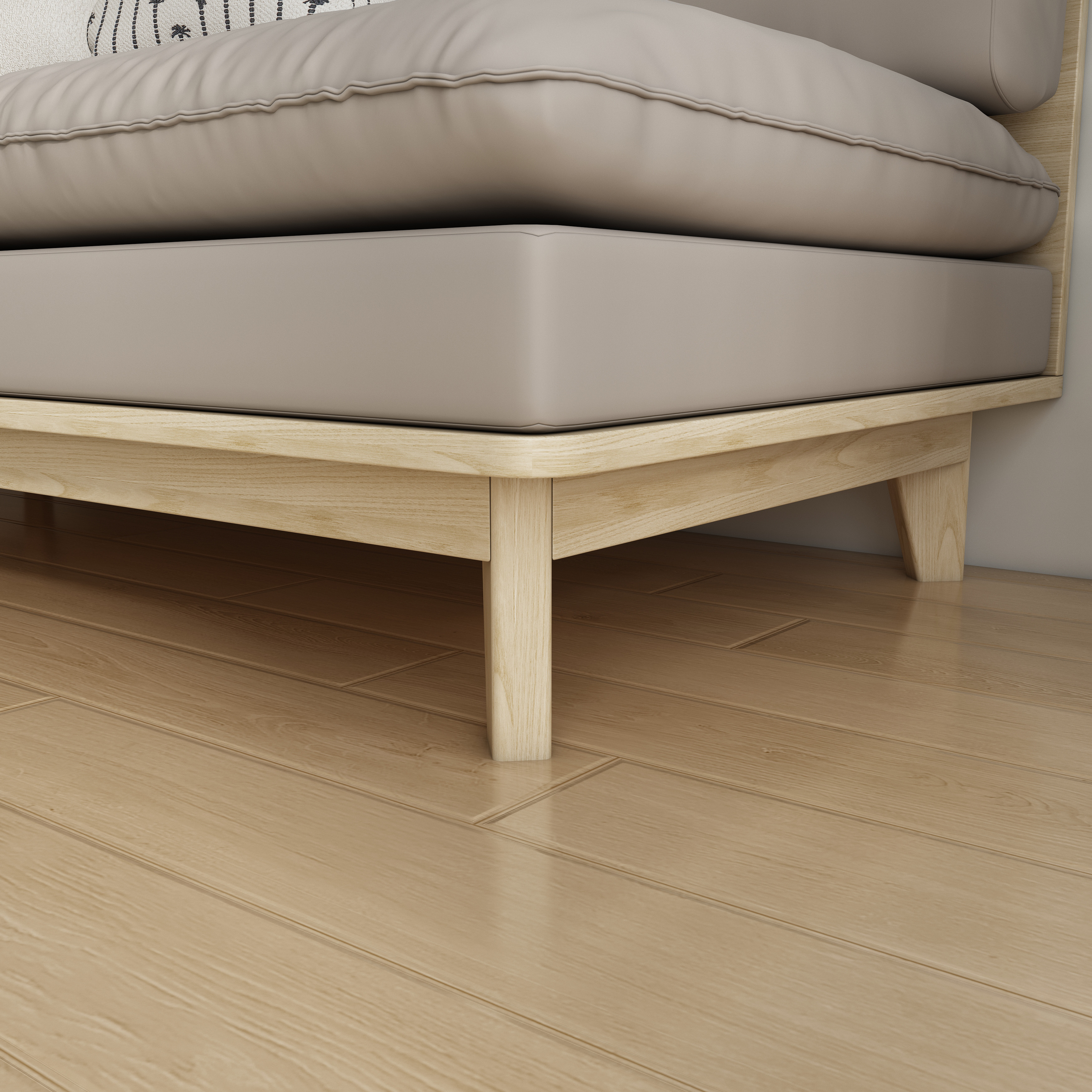 Wooden Cat Sofa with Side Table | 2-Seater Cat Couch with Hidden Cat Nook