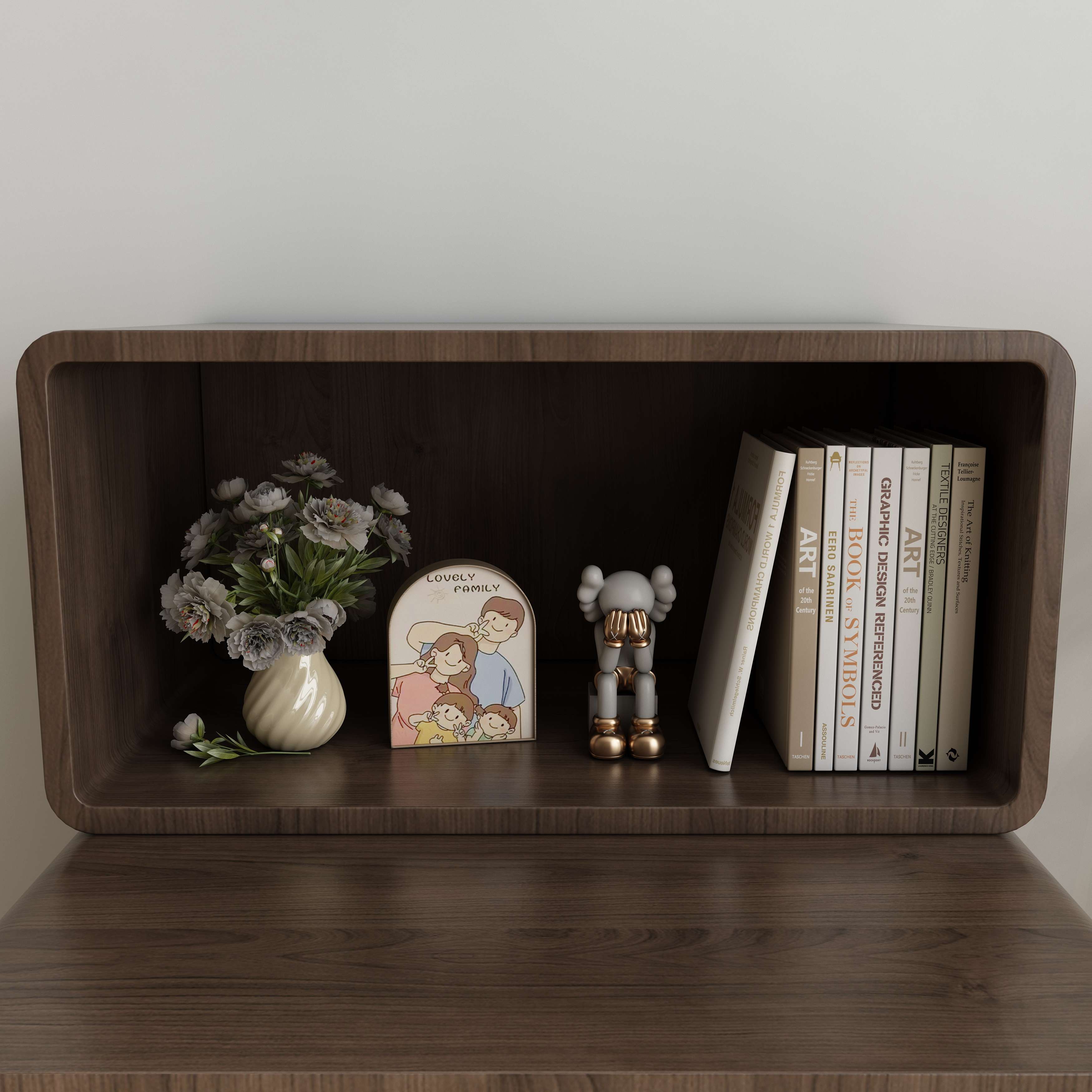 Wooden Cat House Cabinet | Multi-Compartment Cat Furniture with Open Shelf