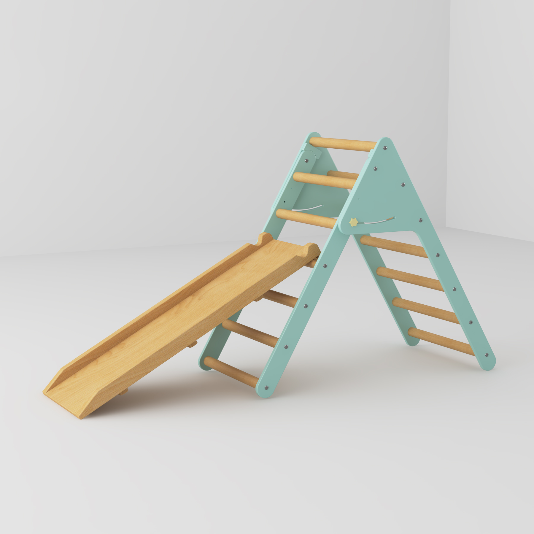 Foldable Wooden Toddler Climber | Montessori Indoor Pikler Triangle Play Gym