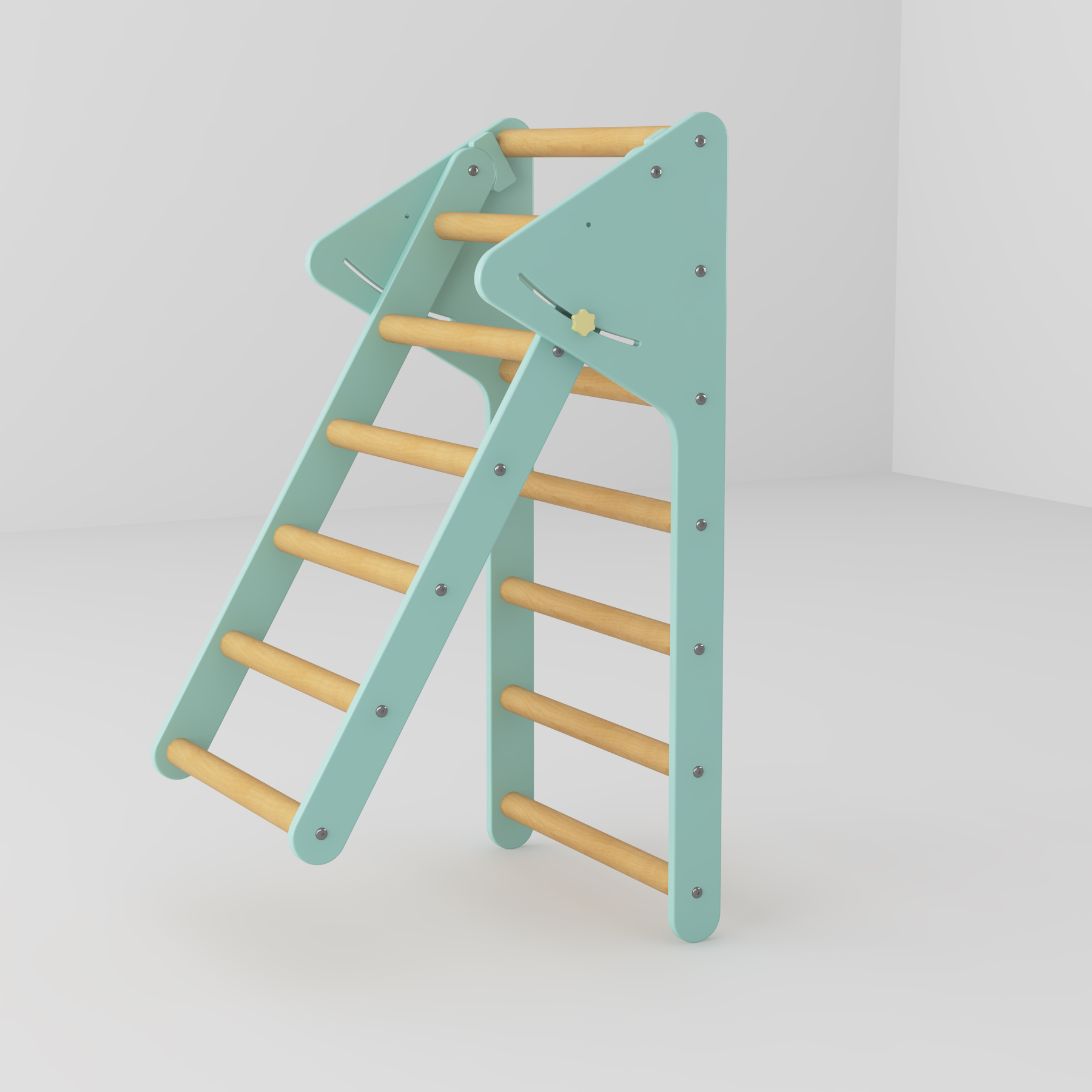 Foldable Wooden Toddler Climber | Montessori Indoor Pikler Triangle Play Gym