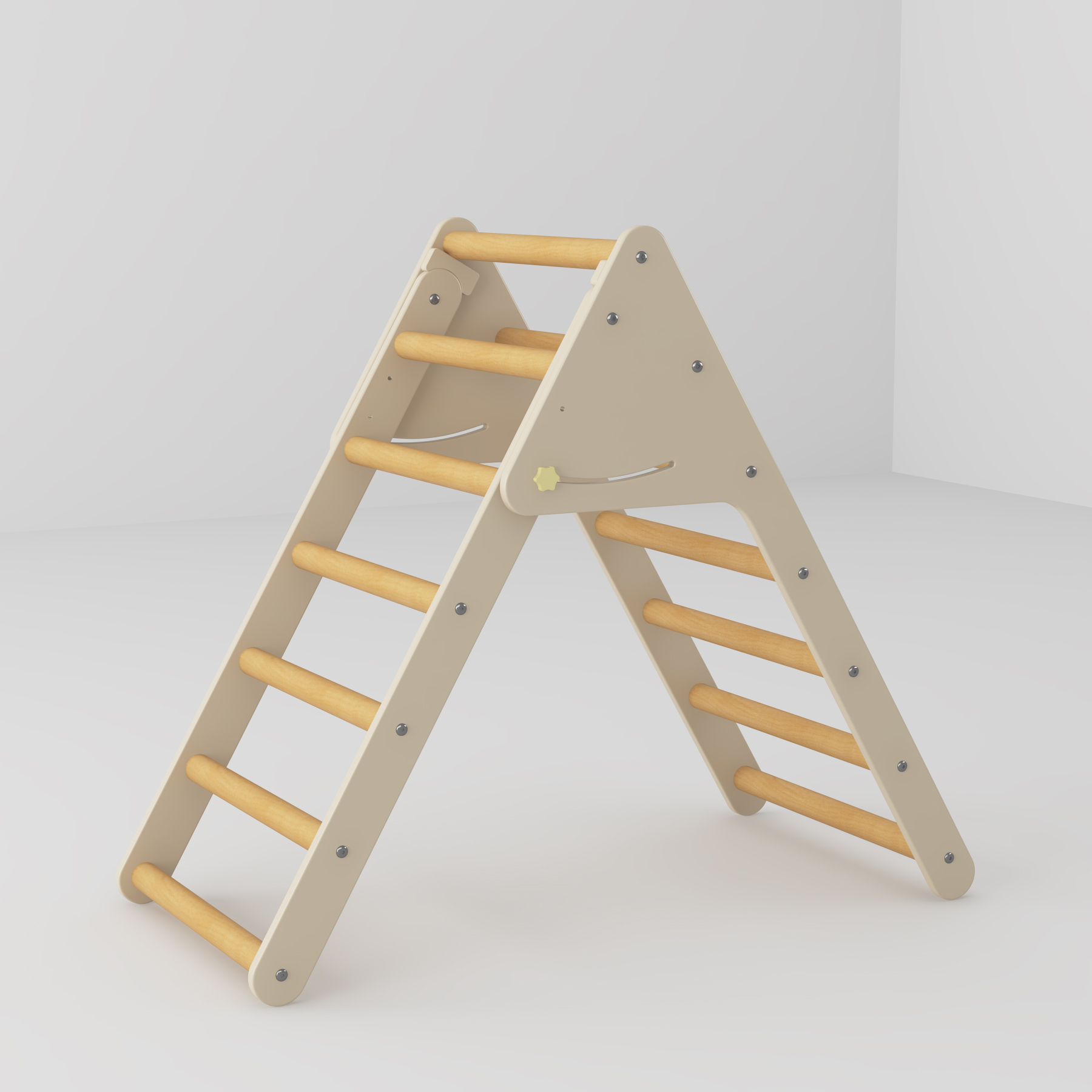 Foldable Wooden Toddler Climber | Montessori Indoor Pikler Triangle Play Gym