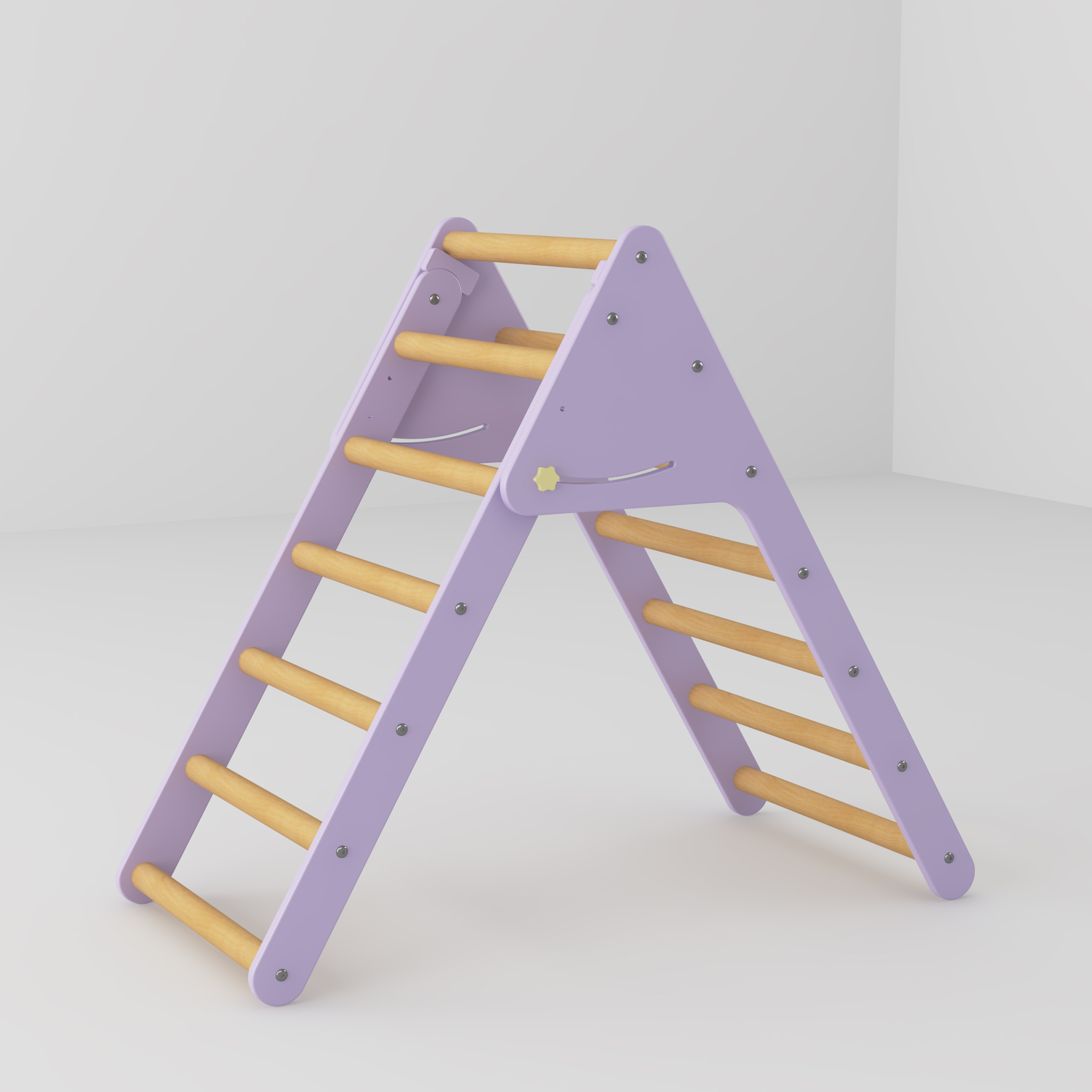 Foldable Wooden Toddler Climber | Montessori Indoor Pikler Triangle Play Gym