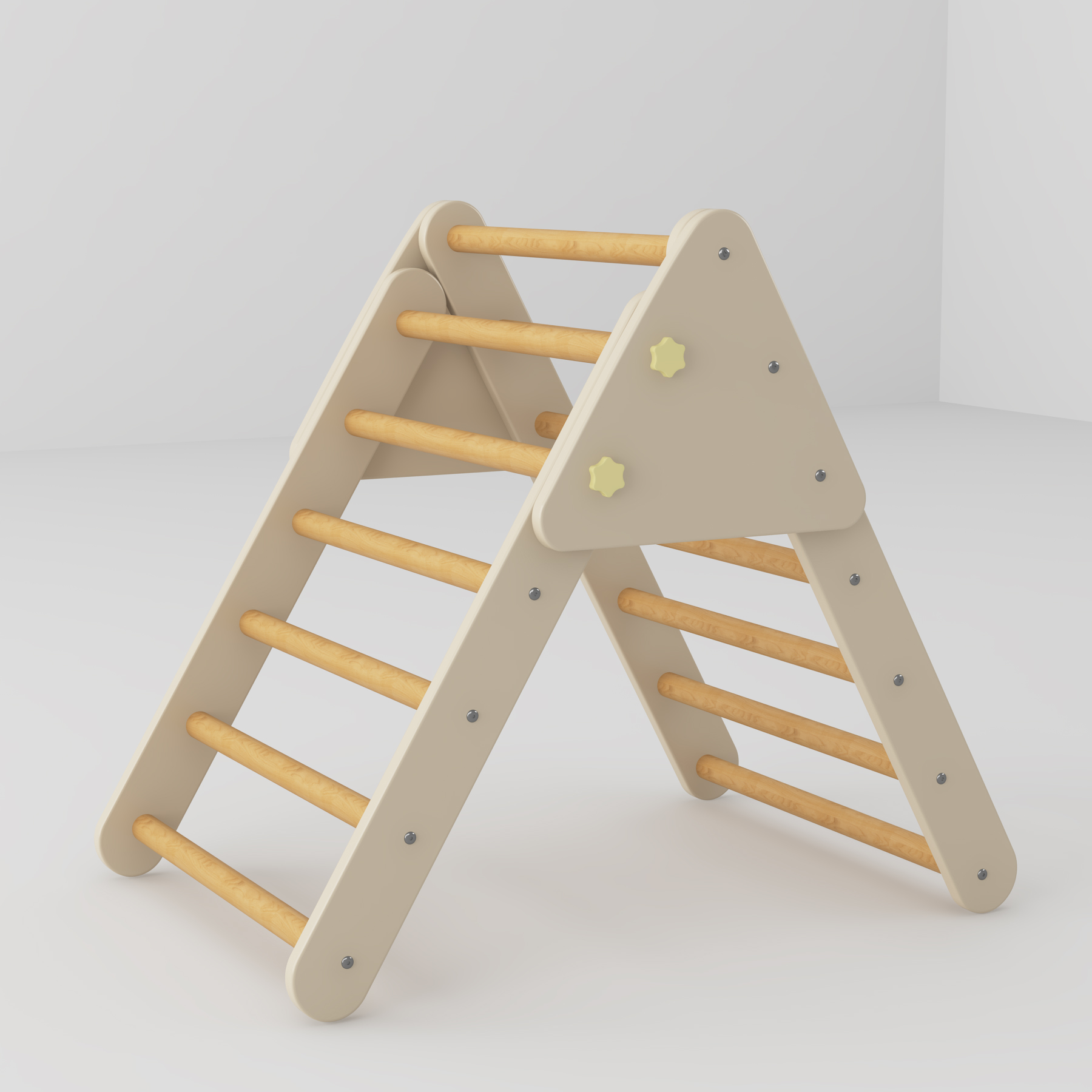 Foldable Wooden Toddler Climber | Montessori Indoor Pikler Triangle Play Gym