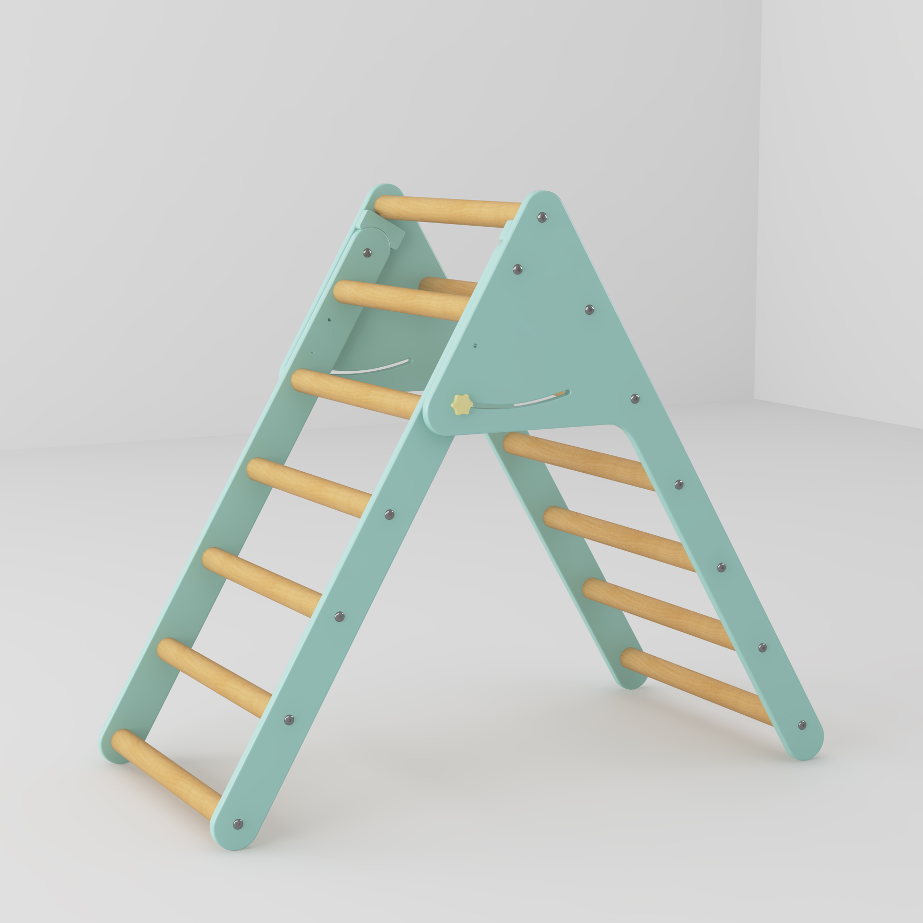Foldable Wooden Toddler Climber | Montessori Indoor Pikler Triangle Play Gym