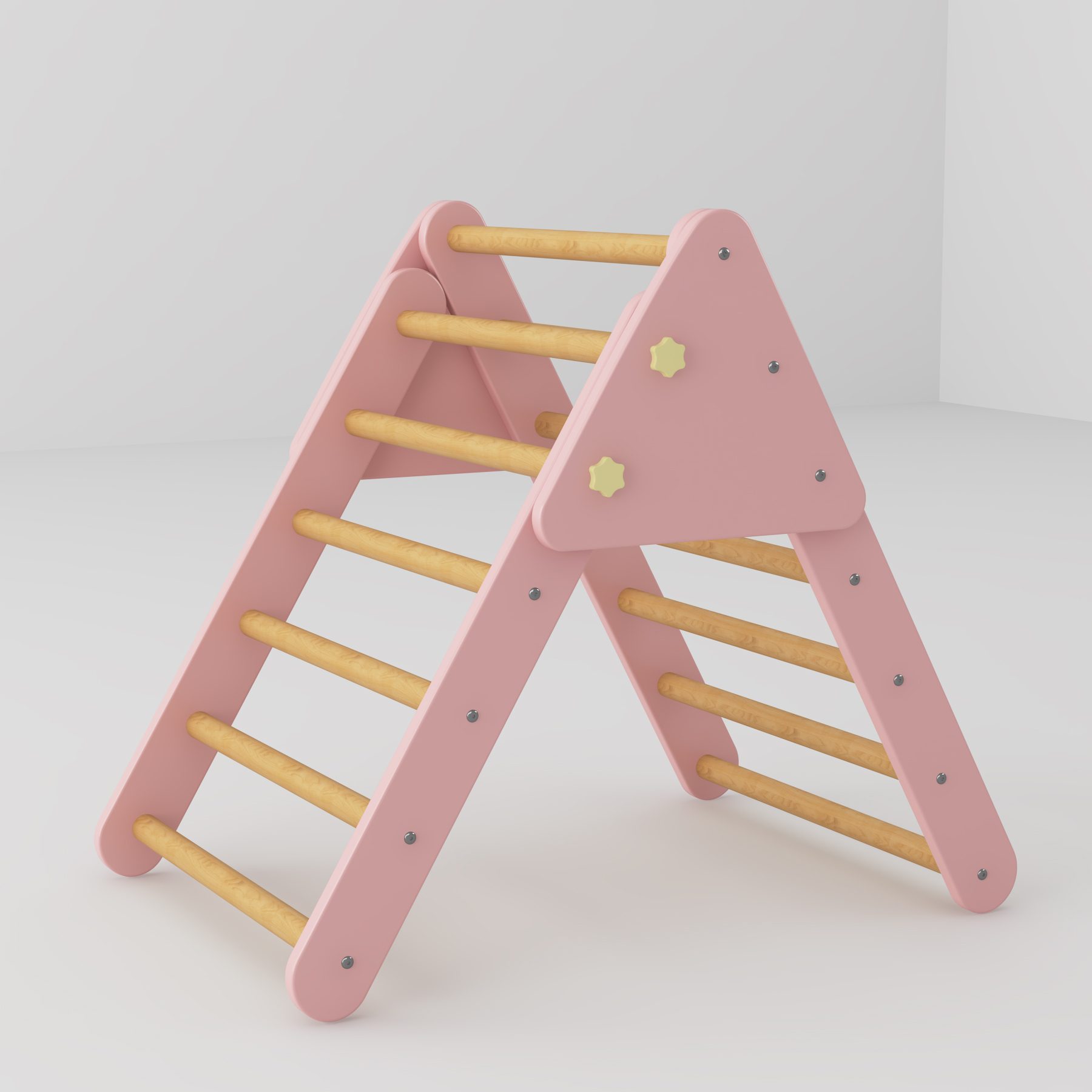 Foldable Wooden Toddler Climber | Montessori Indoor Pikler Triangle Play Gym
