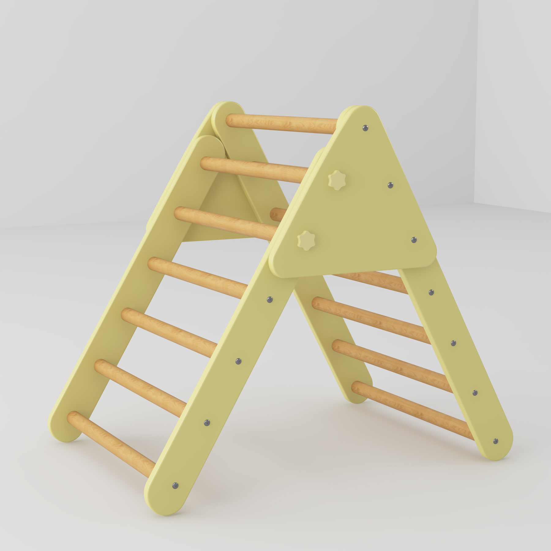Foldable Wooden Toddler Climber | Montessori Indoor Pikler Triangle Play Gym