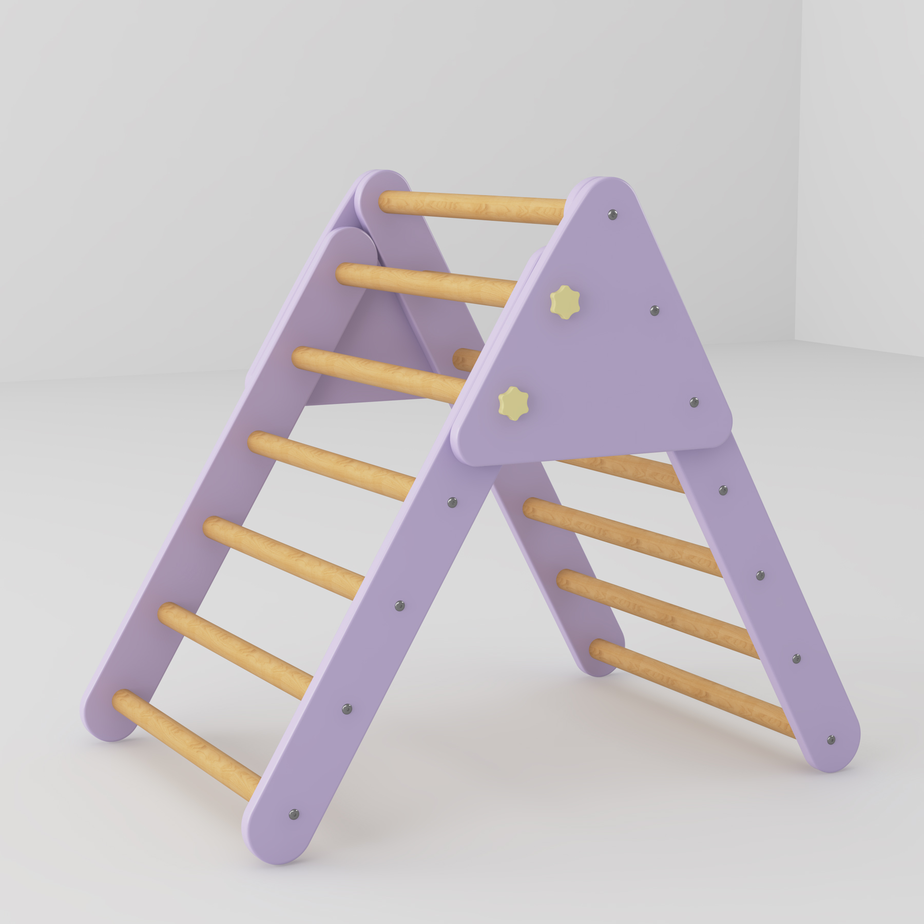 Foldable Wooden Toddler Climber | Montessori Indoor Pikler Triangle Play Gym
