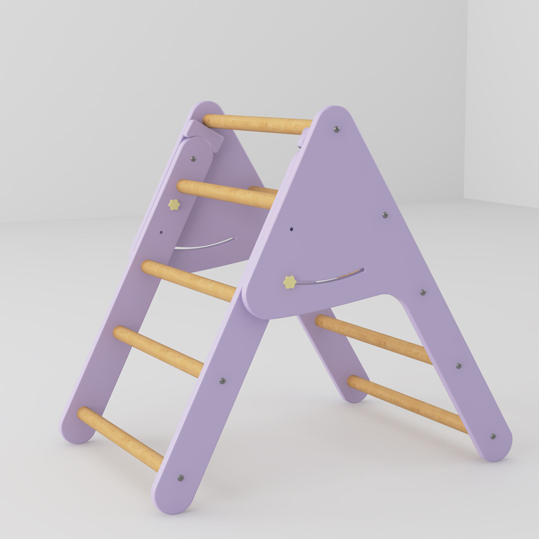 Foldable Wooden Toddler Climber | Montessori Indoor Pikler Triangle Play Gym