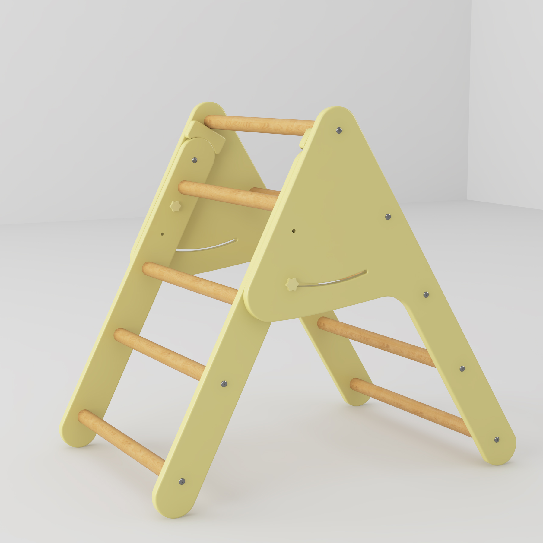 Foldable Wooden Toddler Climber | Montessori Indoor Pikler Triangle Play Gym