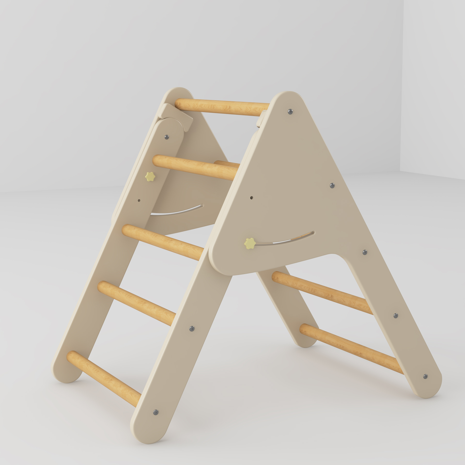 Foldable Wooden Toddler Climber | Montessori Indoor Pikler Triangle Play Gym
