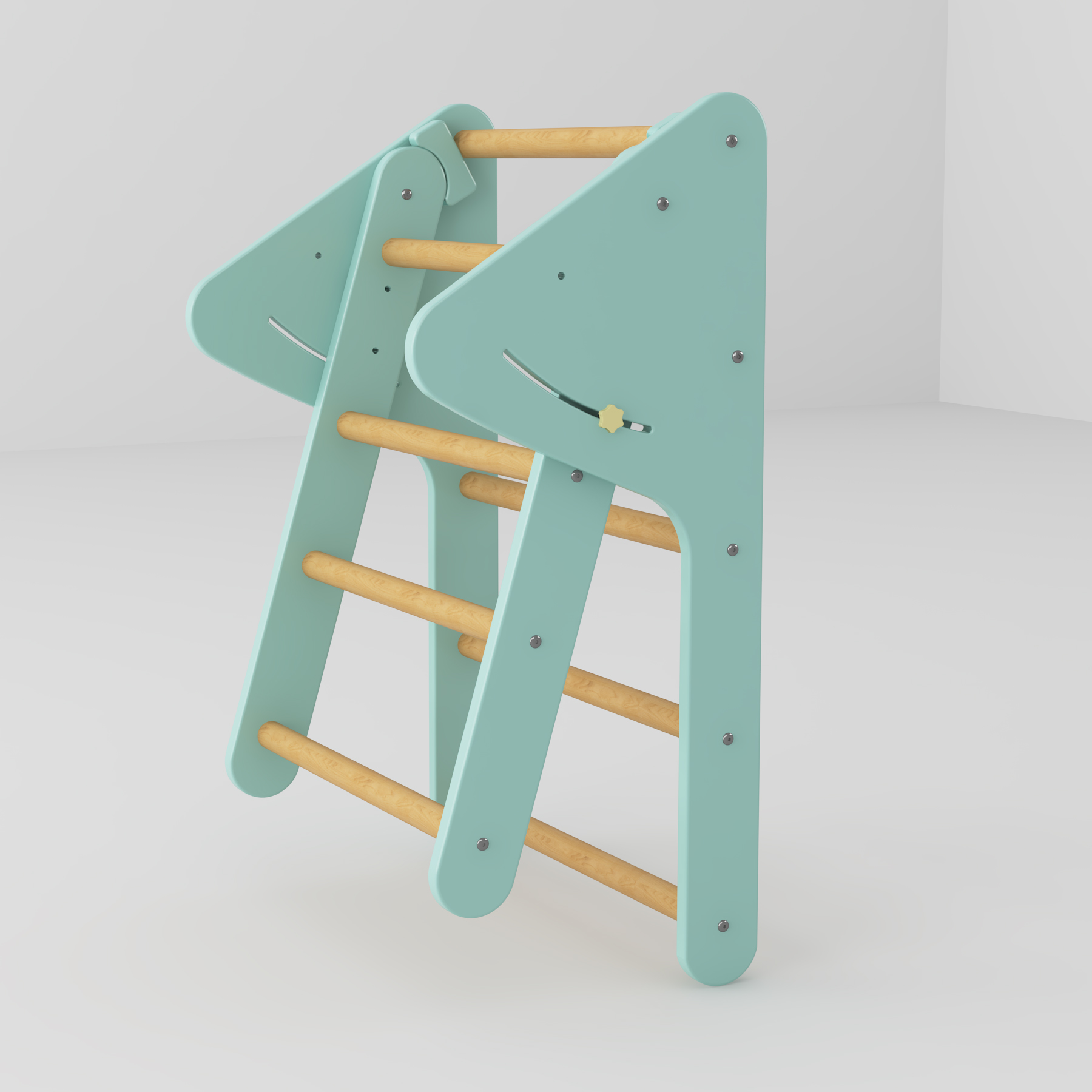 Foldable Wooden Toddler Climber | Montessori Indoor Pikler Triangle Play Gym