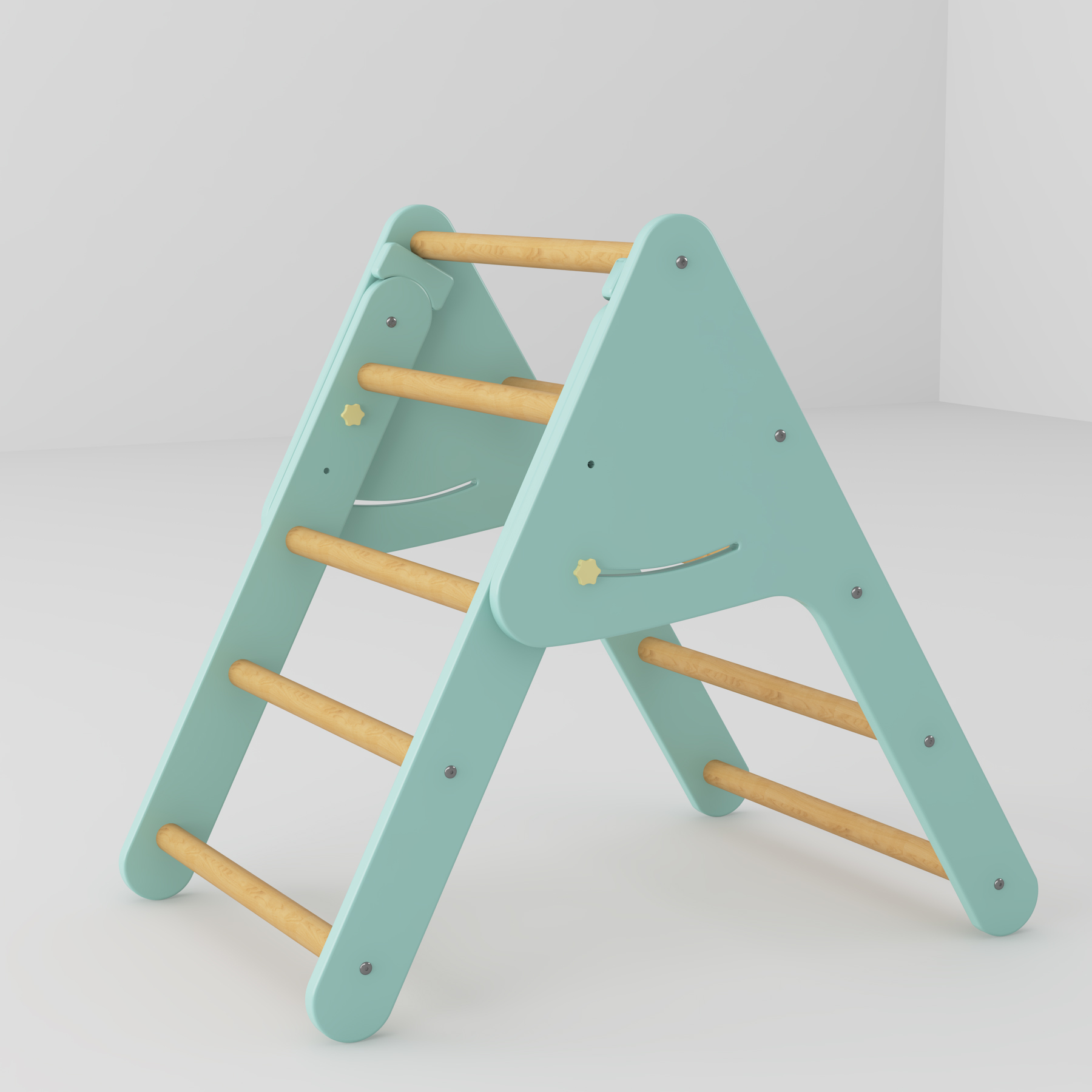 Foldable Wooden Toddler Climber | Montessori Indoor Pikler Triangle Play Gym