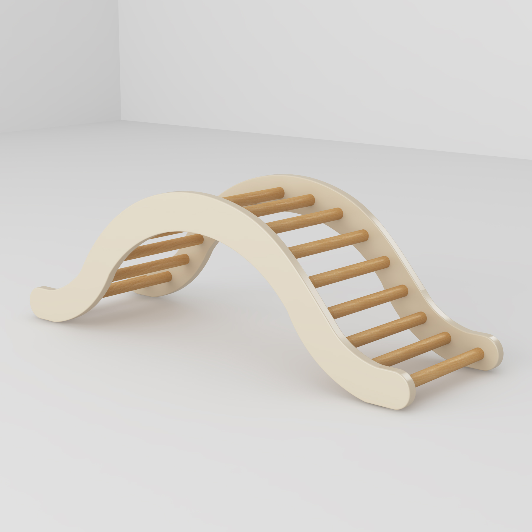 Wooden Arch Climbing Ramp | Montessori Pikler Triangle Accessory for Toddler Play