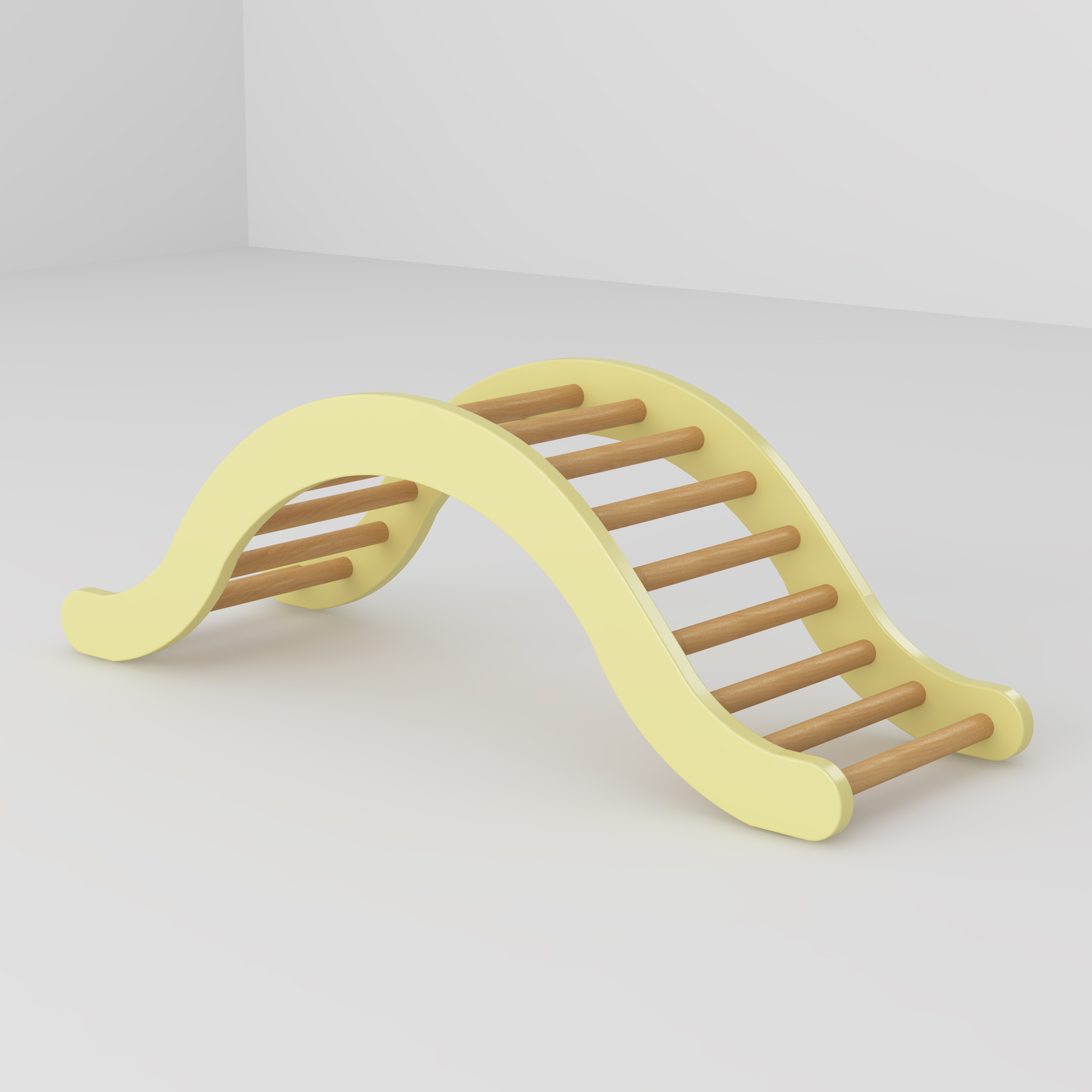 Wooden Arch Climbing Ramp | Montessori Pikler Triangle Accessory for Toddler Play