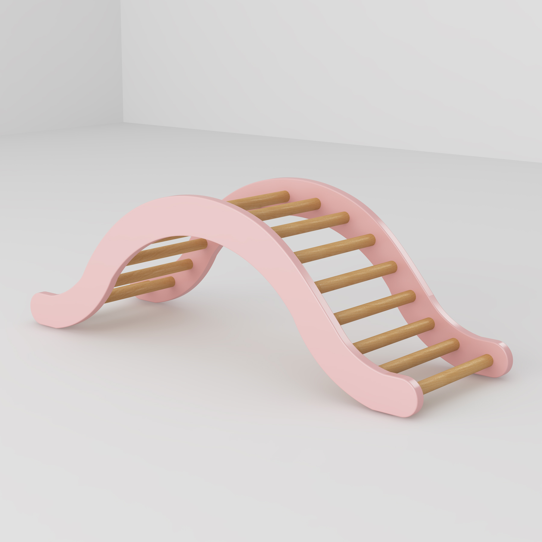 Wooden Arch Climbing Ramp | Montessori Pikler Triangle Accessory for Toddler Play