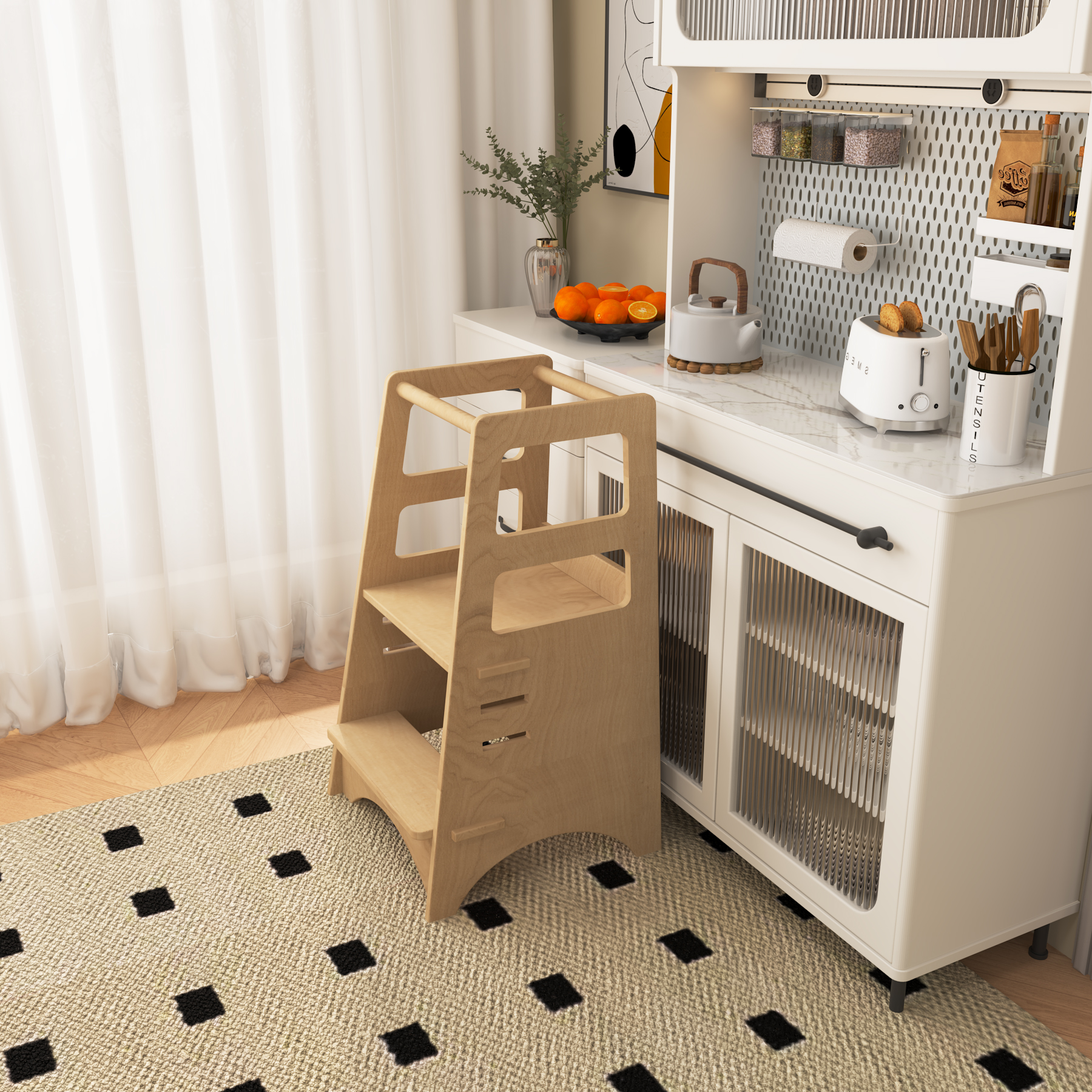 Wooden Toddler Slide Climber | 2-in-1 Pikler Activity Gym for Indoor Motor Skills