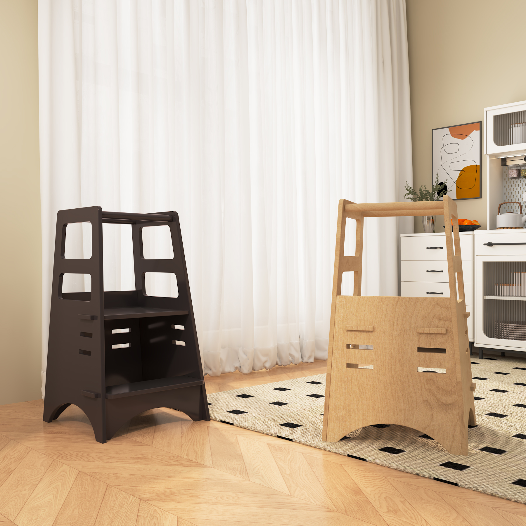 Wooden Toddler Slide Climber | 2-in-1 Pikler Activity Gym for Indoor Motor Skills