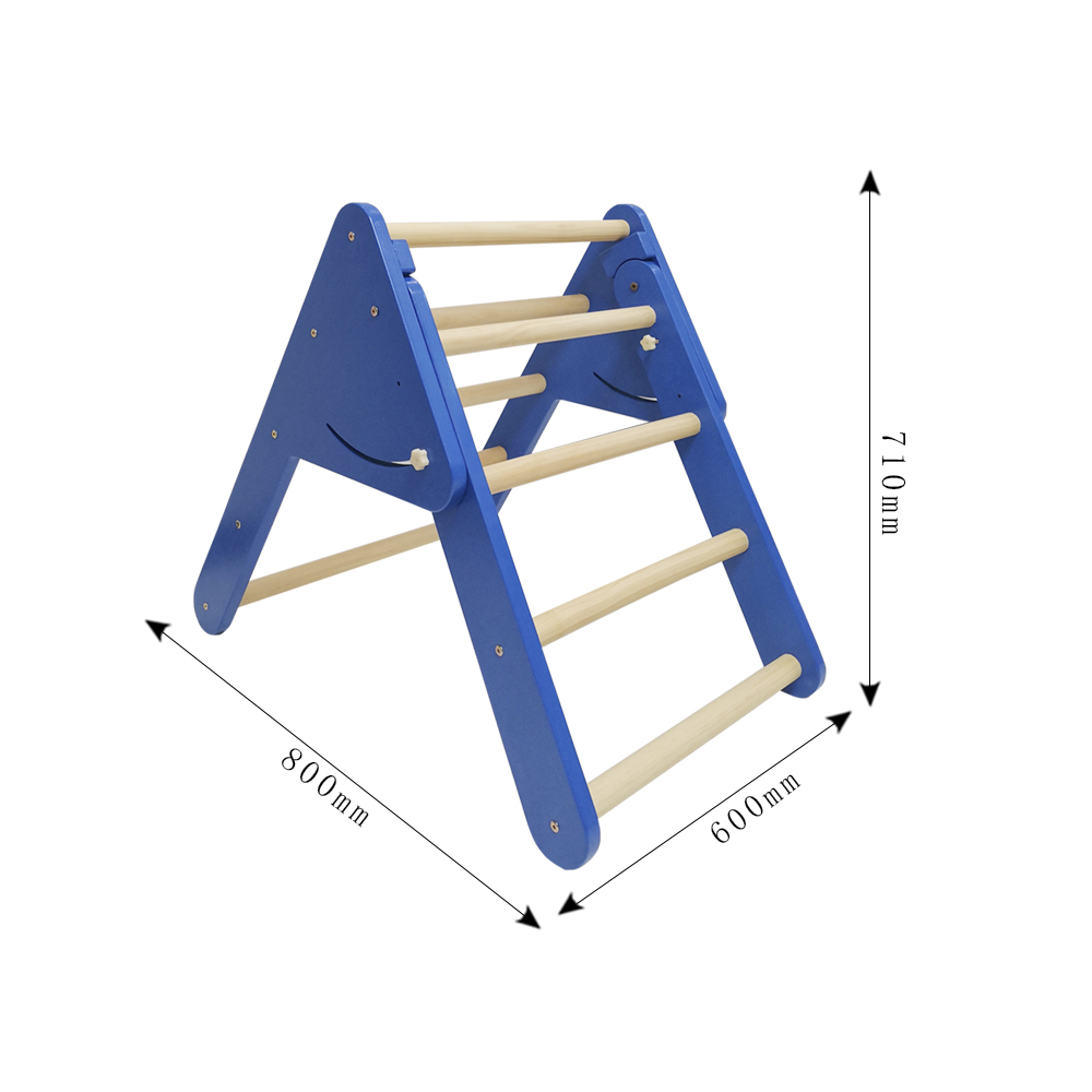 Foldable Wooden Pikler Triangle | Montessori Toddler Climbing Play Gym for Motor Development