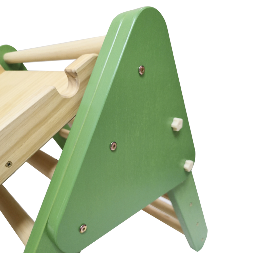 2-In-1 Pikler Triangle Slide Ramp | Montessori Toddler Climbing Play Gym for Motor Skills